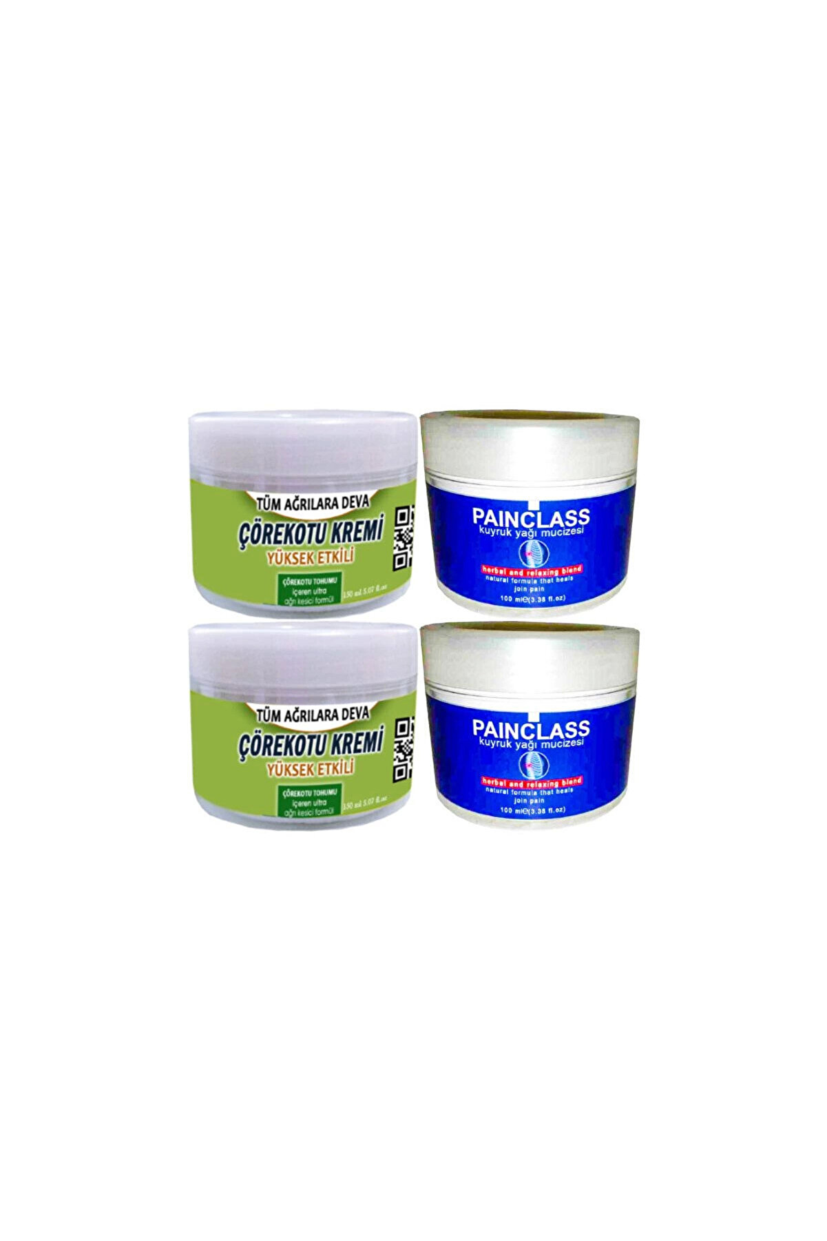 Adoil Çörek Otu Rahatlatıcı Krem 2x150 ml+Painclass 2x100 ml Kuyruk Yağı Kremi