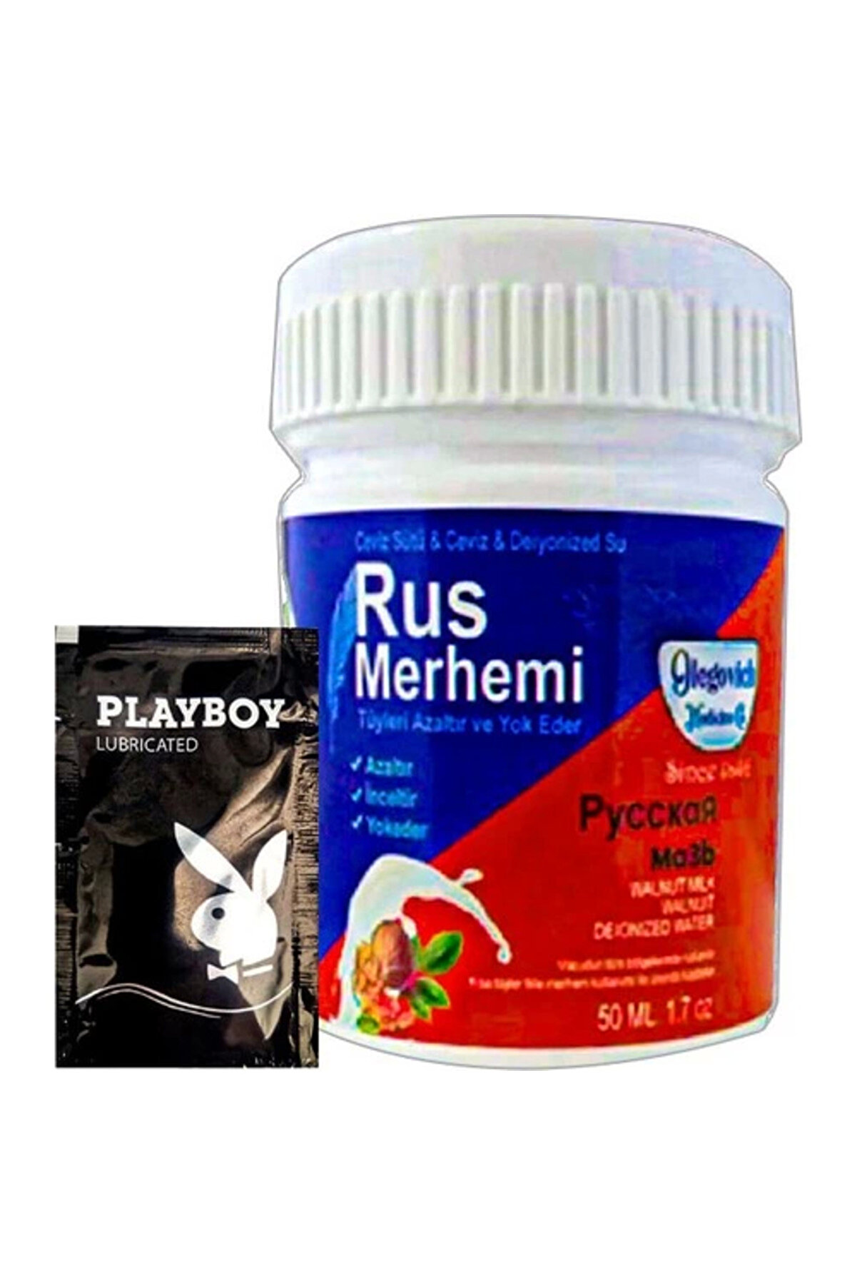 Adoil Playboy Blue Rus Merhemi 50 ml Tüy Dökücü Krem + Yanında Jel