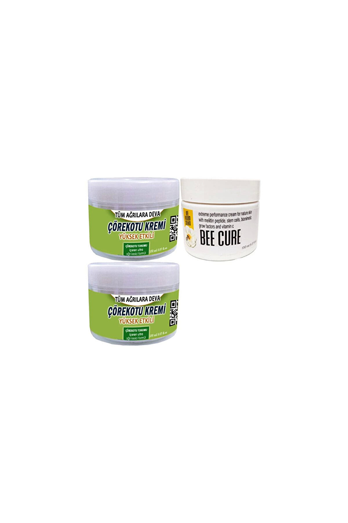Adoil Çörek Otu Rahatlatıcı Bakım Kremi 2x150 ml+Bee Cure Krem 150 ml