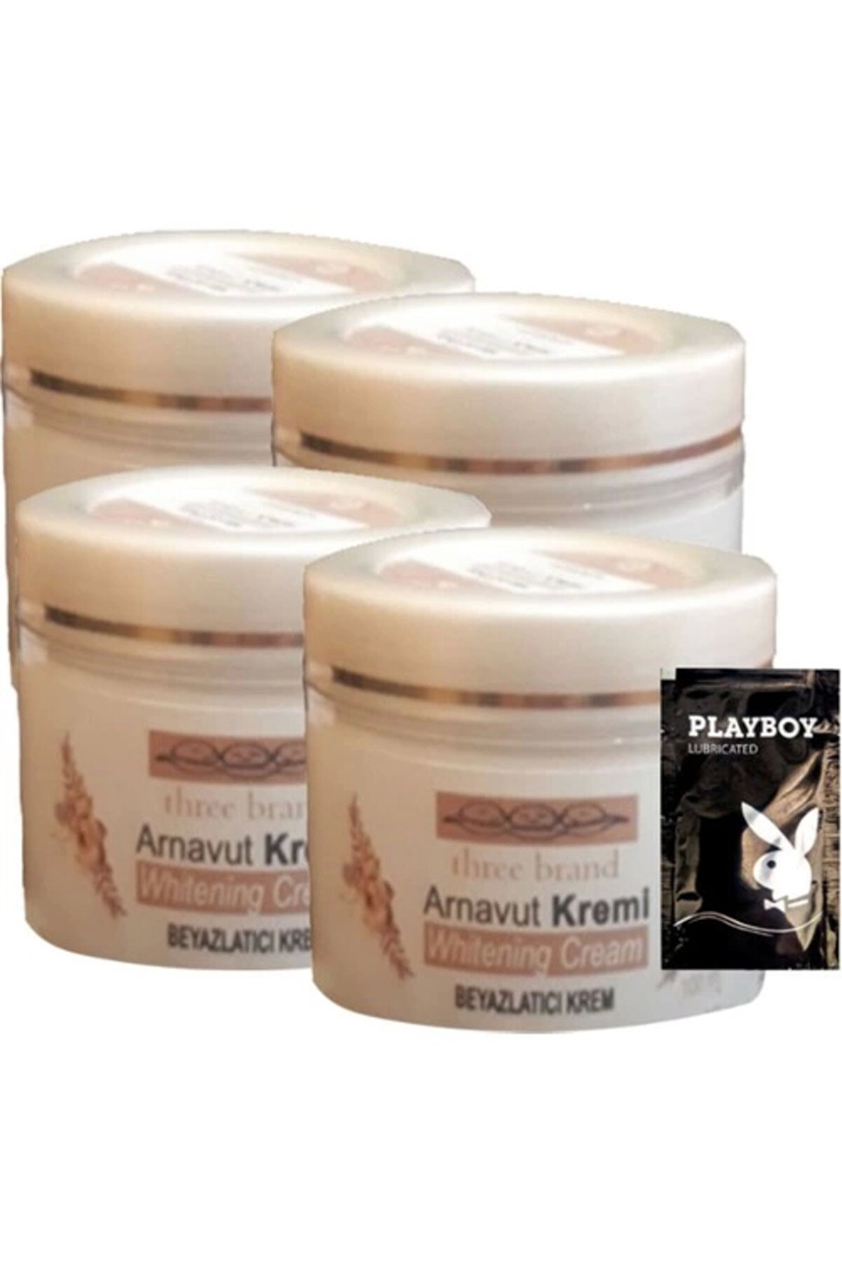 Adoi̇l Three Brand 4Lü Adet Arnavut Kremi̇ Whi̇tens Cream Aklık Kremi̇ Lfhx0420 100 Ml + 1 Adet Jel Hedi̇ye