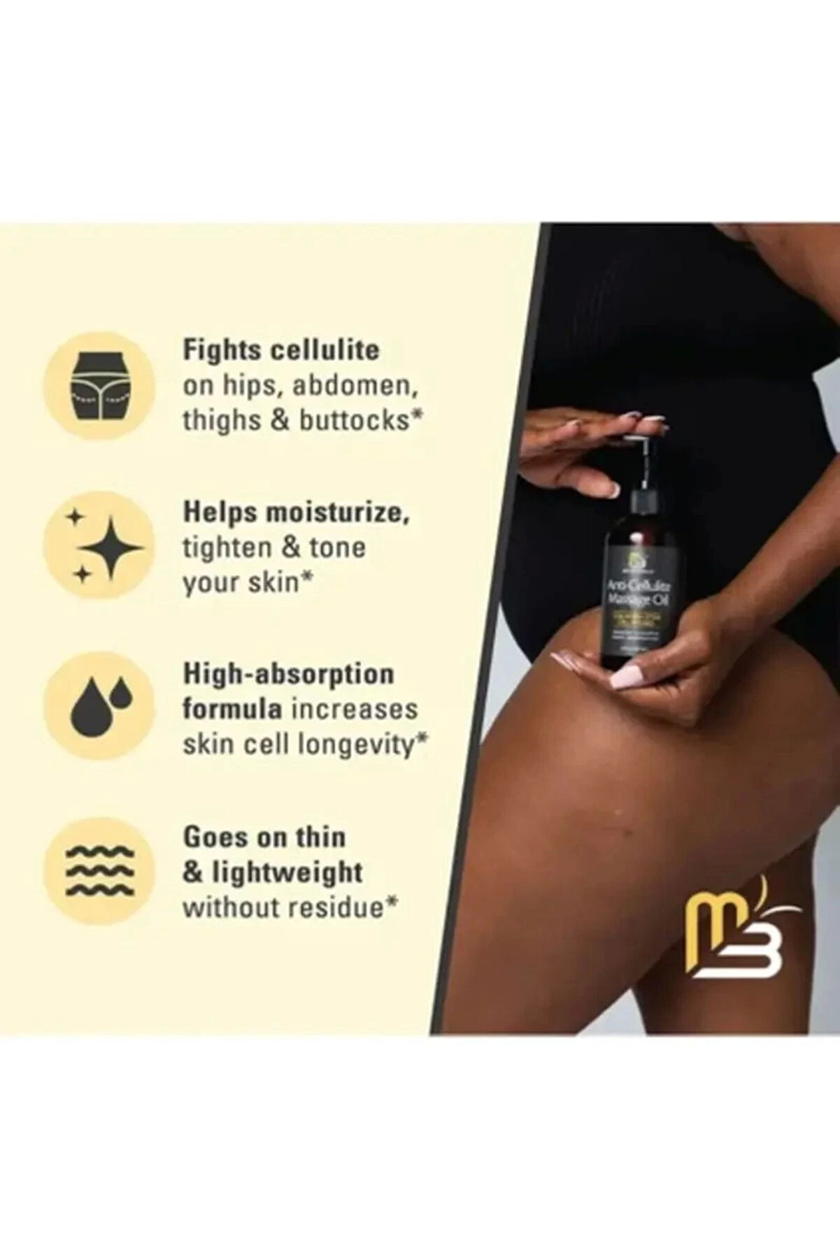 M3 Naturals Anti̇-Celluli̇te Massage Oi̇l 240 Ml Masaj Yağı + Vari̇son 120 Ml Kremi̇