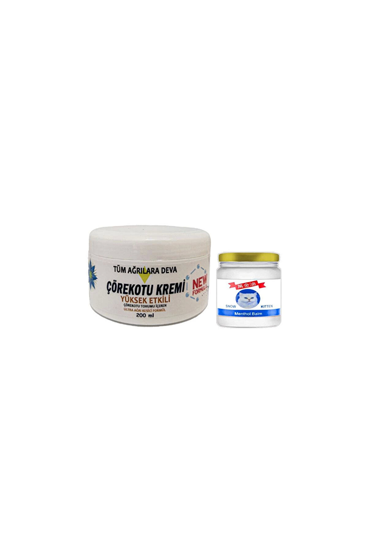 Adoil Çörek Otu Kremi XL Boy 200 ml+Snow Kitten 50 ml Menthol Balm