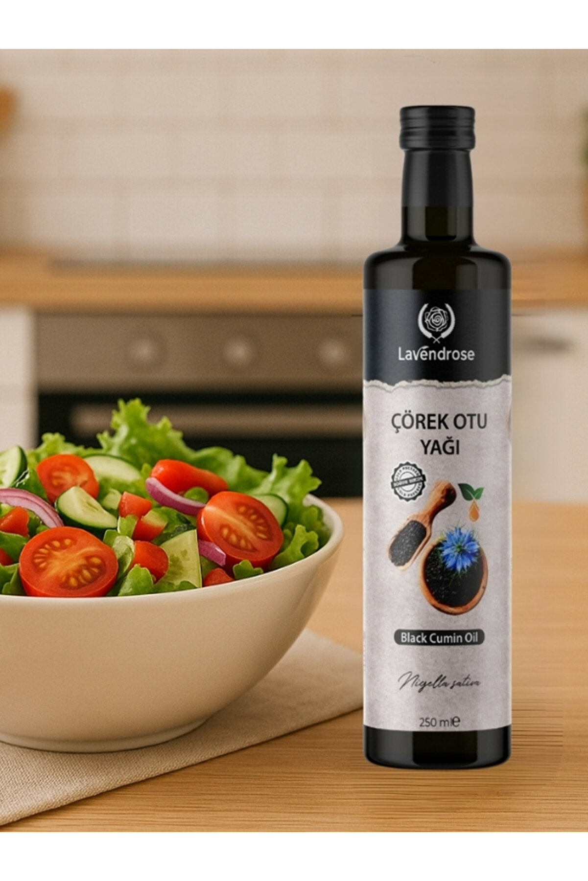 Çörek Otu Yağı 250Ml Yüksek Ti̇moki̇nonlu Soğuk Sıkım %100 Saf Ve Doğal * Çörekotu Yağı