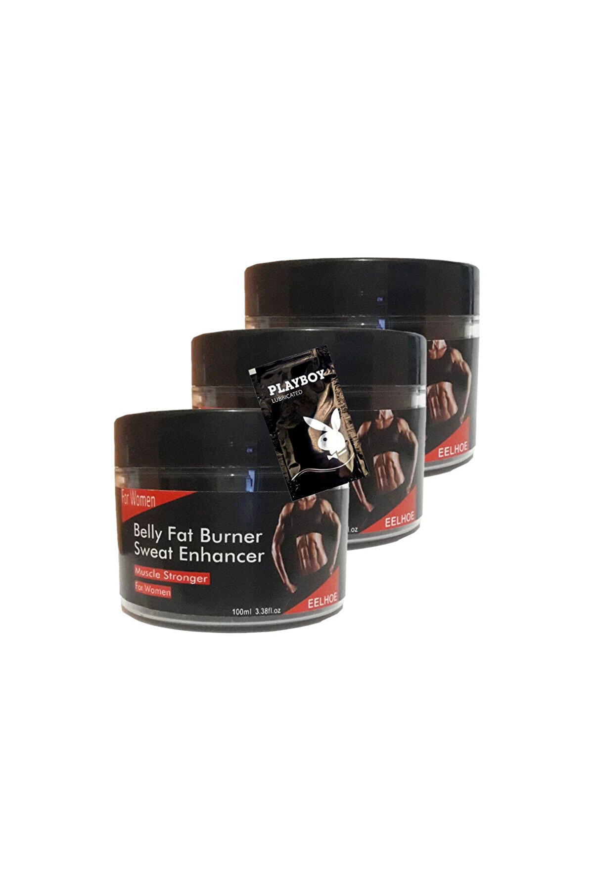 Adoil Belly fatBurner Sweat Enhancer Kadınlar için krem 3x100 ml + 1 Adet Jel ile