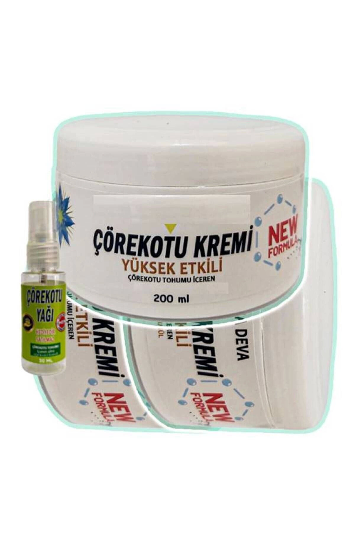 Adoil Çörek Otu Rahatlatıcı Masaj Bakım Kremi 3x200 ml+30 ml Çörek Otu Yağ ile