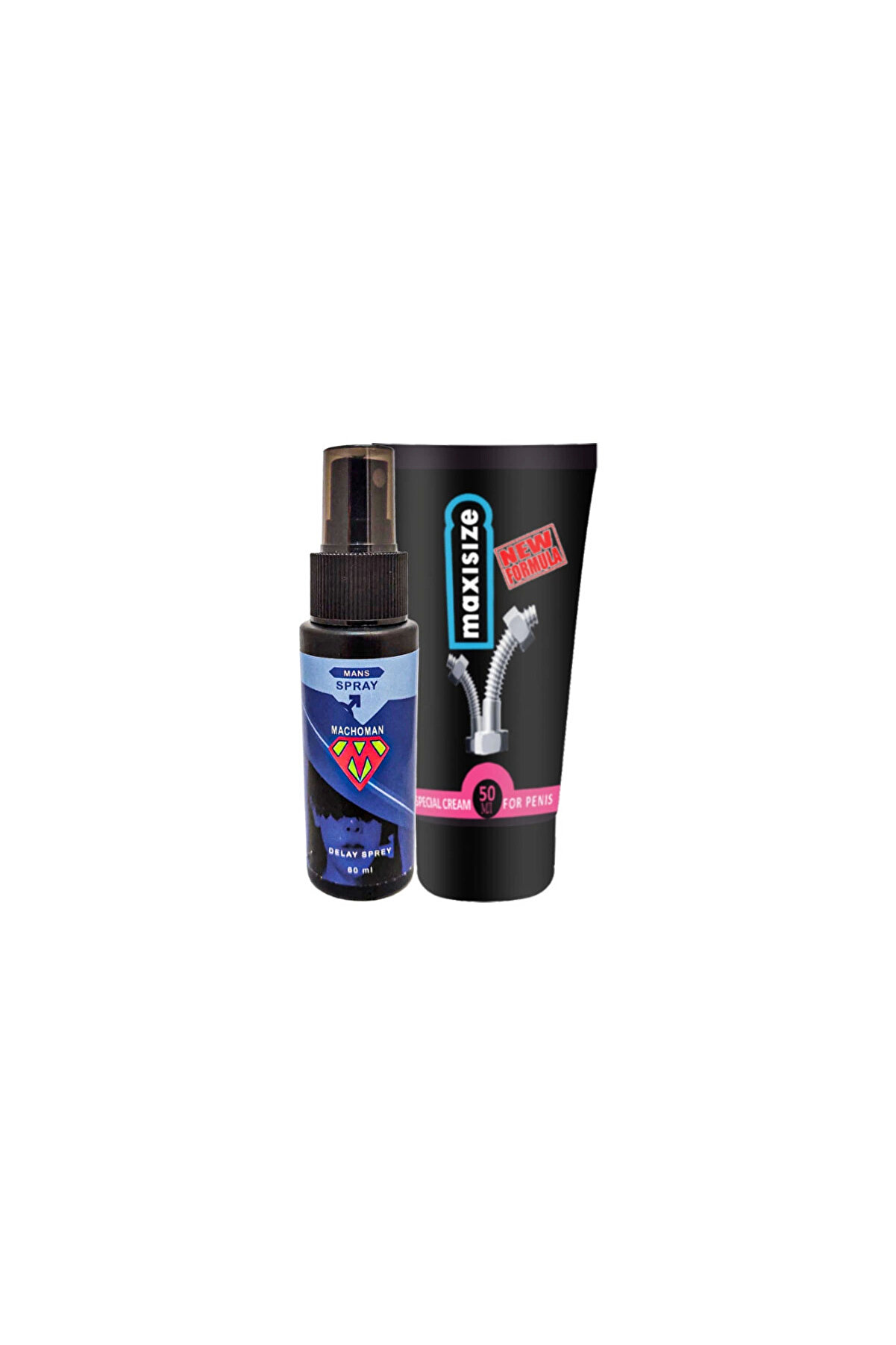 Adoil Bonie Machoman 60 ml Erkek Zaman Spreyi + Maxi Size Erkek Özel Yeri Boyutlandırıcı Krem
