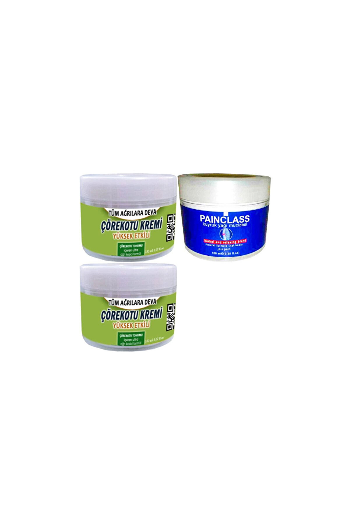 Adoil Çörek Otu Rahatlatıcı Krem 2x150 ml+Painclass 100 ml Kuyruk Yağı Kremi