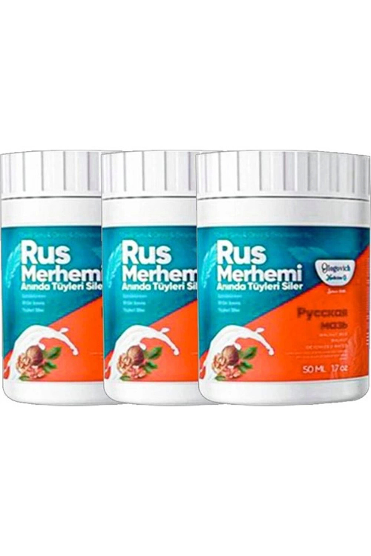 Adoil Glegnd Turquoise Tüylere Krem 3 Tane Ceviz & Ceviz Sütü Russ Merhemi 50 ml