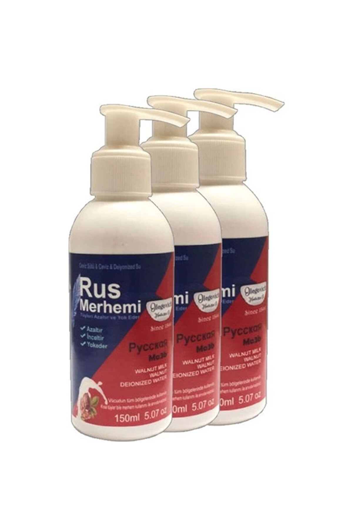 Adoil Glegnd Blue Tüylere Krem 3 Adet x 150 ml Cevizli & Ceviz Sütlü Russ Merhemi