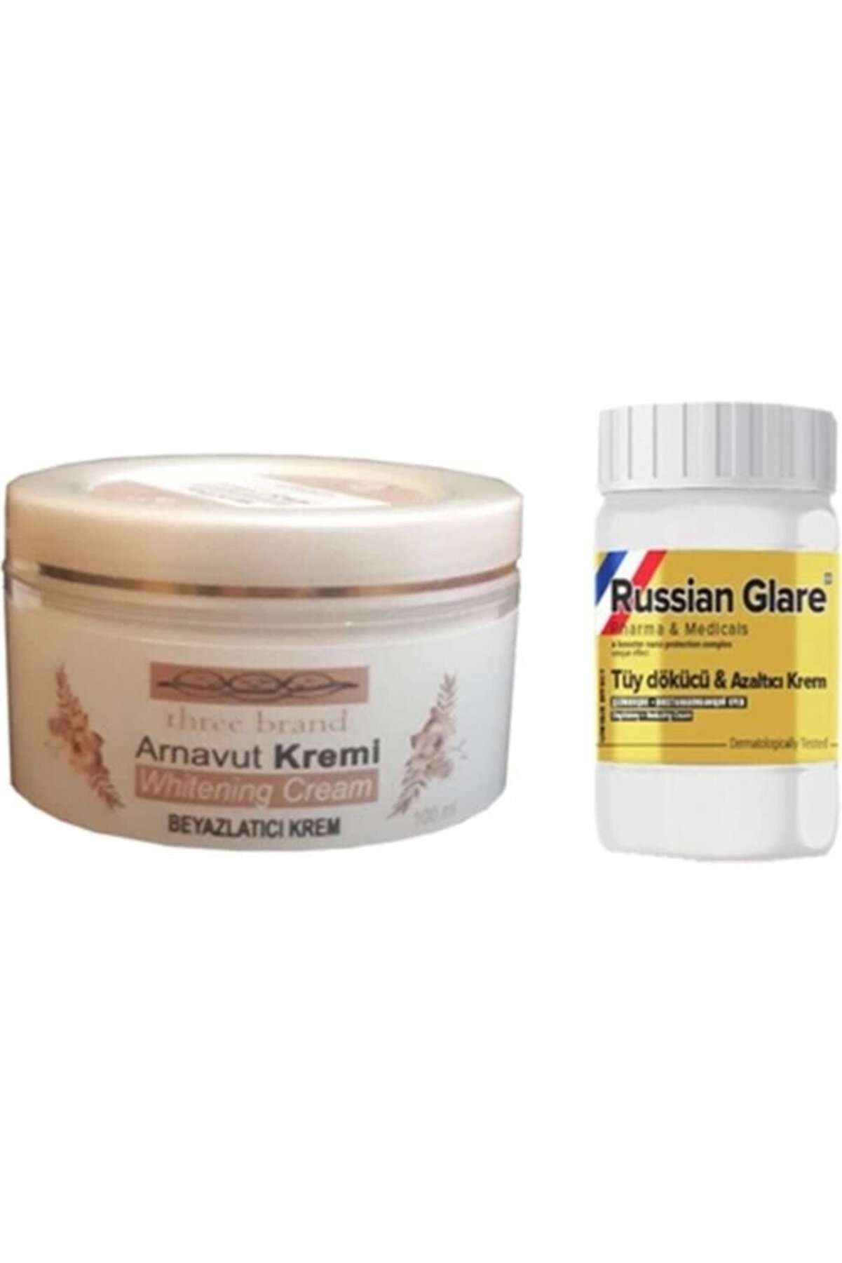 Three Brand 100 Ml Arnavut Aklık Kremi̇ 1 Ad + Russıan Glare Tüy Dökücü Azaltıcı Merhem 50Ml 1 Ad