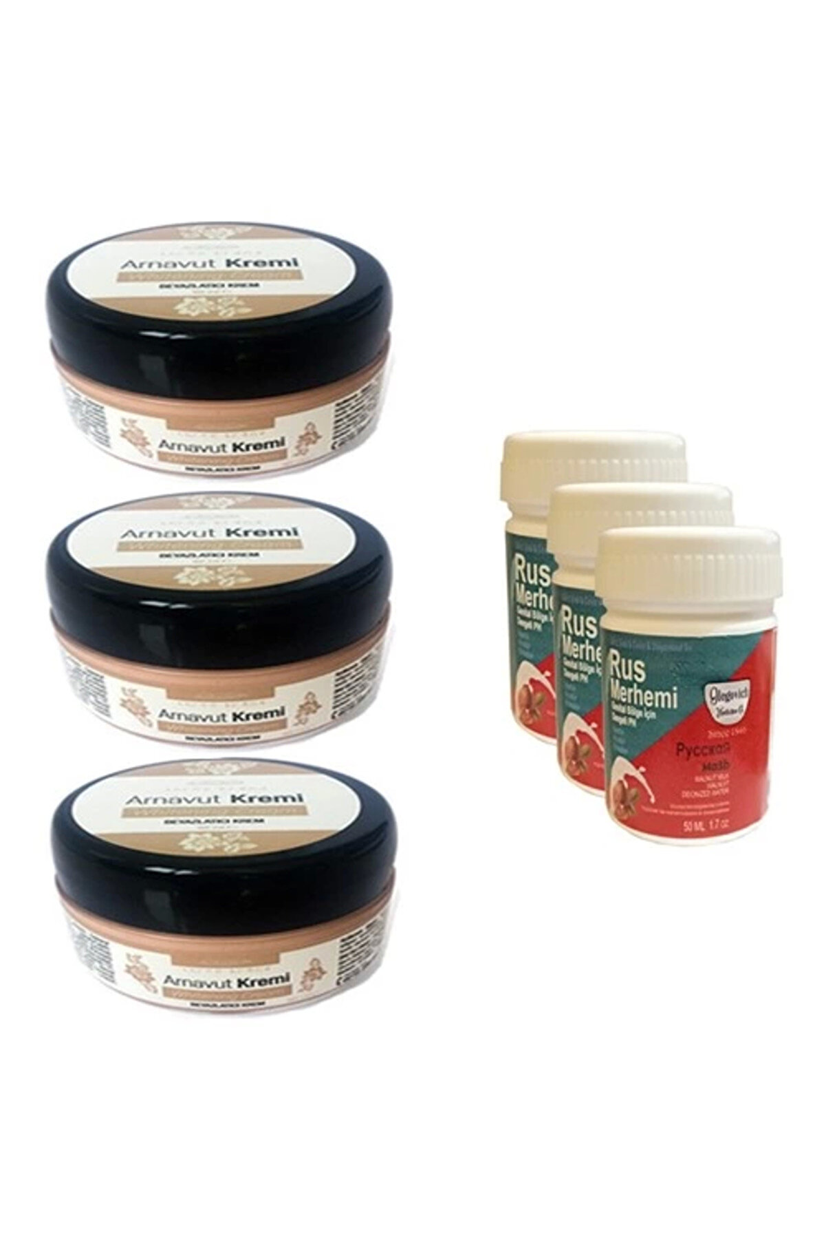 Adoi̇l Three Brand Arnavut Kremi̇ 3 Adet + Rus Merhemi̇ 50 Ml 3 Adet