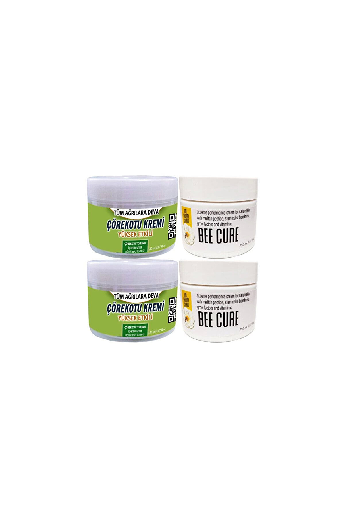 Adoil Çörek Otu Rahatlatıcı Bakım Kremi 2x150 ml+Bee Cure Krem 2x150 ml