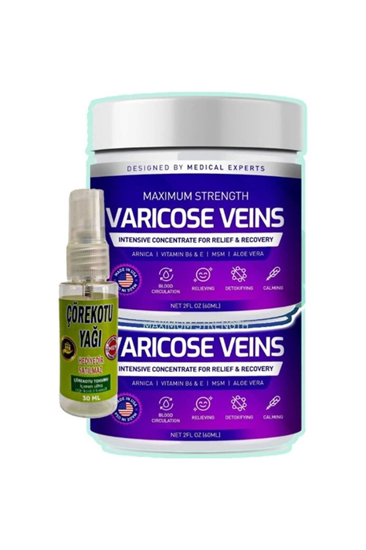 Adoi̇l Pharmapulse Vari̇cose Vei̇ns Purple Bakım Kremi̇ 100 Ml X 2 Adet + Çörek Otu Yağı 30 Ml