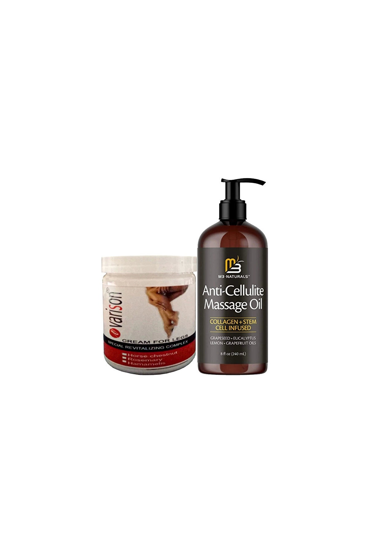 Adoil Varison 200 ml Varislere Son Kremi + Anti-Cellulite Massage Oil Selülitlere Karşı 240 ml Masaj Yağı