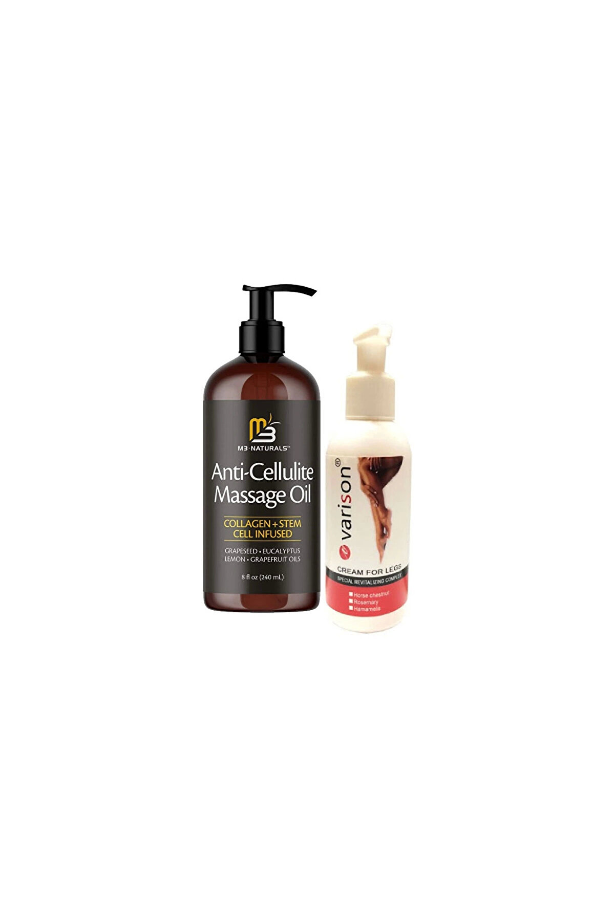 Adoil Anti-Cellulite 240 ml Massage Oil Selülitlere Karşı Masaj Yağı + Varison 120 ml Varislerinize Son