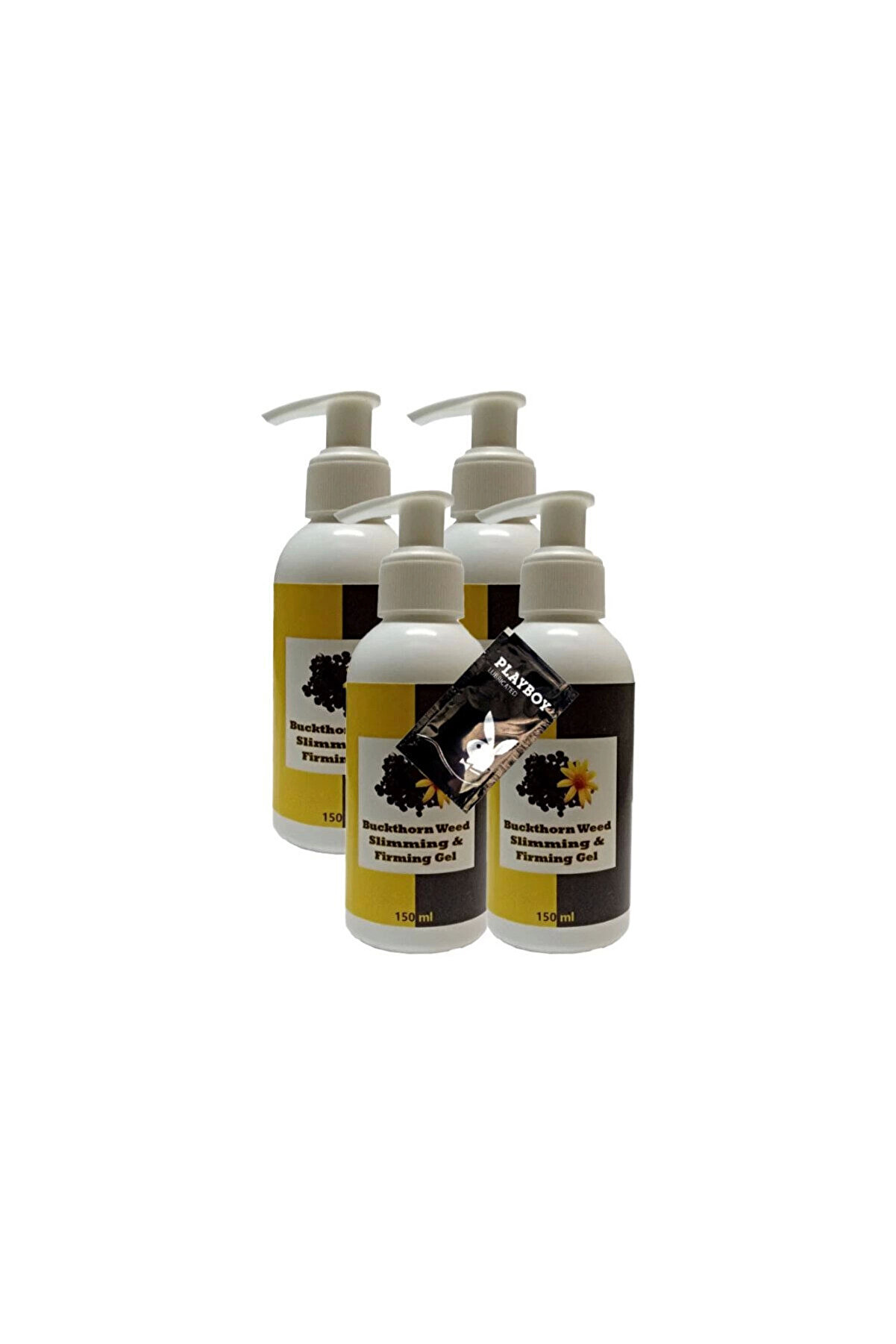 Adoil Buck thorn Weed Slimming Bacak Bel Bakım Masaj Kremi 4x150 ml + 1 Adet Jel ile