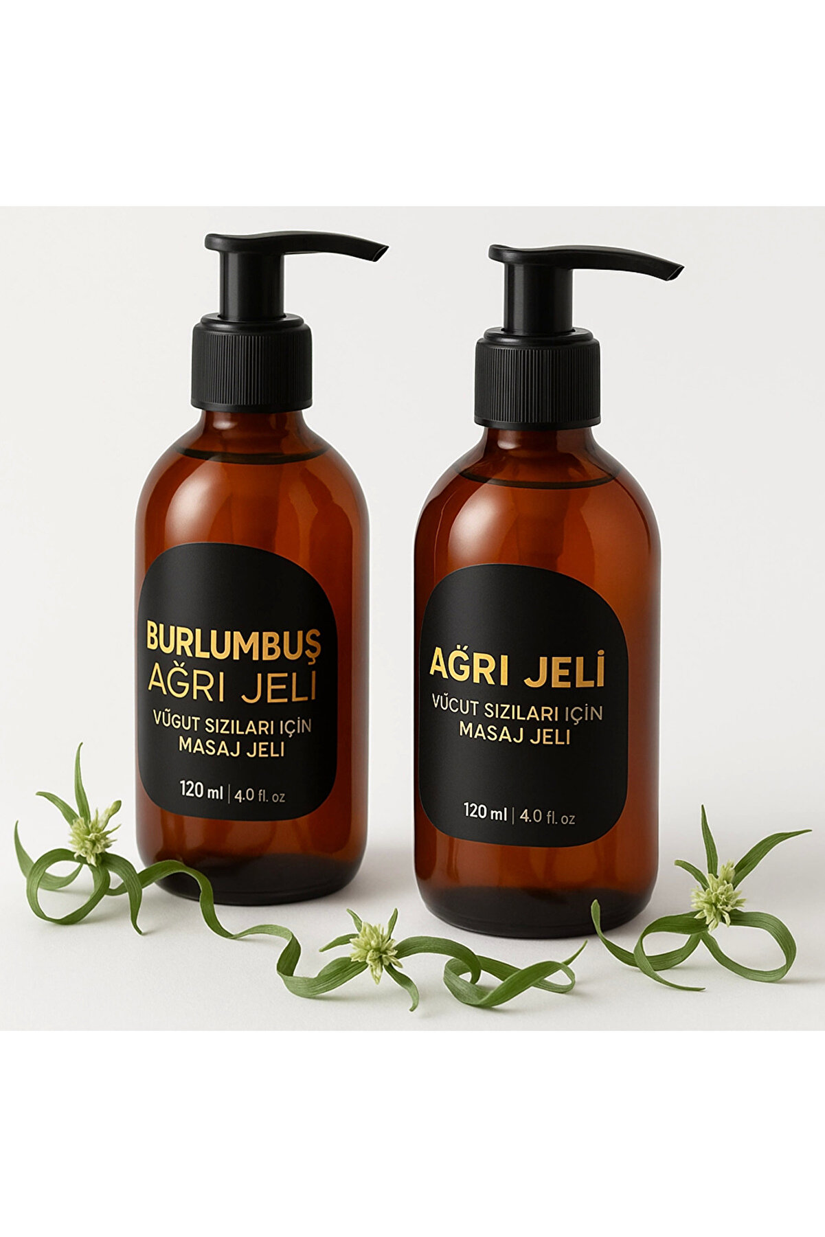 Burlumbuş Otu Vücut Masaj Jeli̇ 120 Ml 2 Li̇ Set