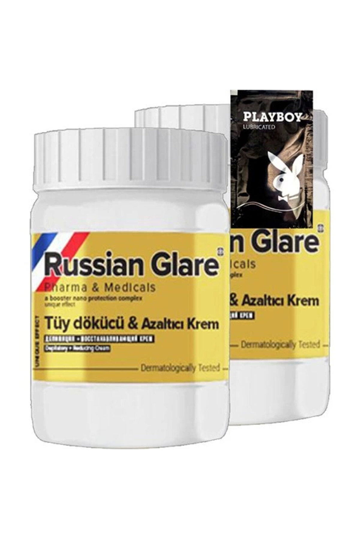 Adoil Playboy Rusian Glare Tüy Dökücü Azaltıcı Krem Nano 2'li x 50 ml Rus Merhemi + Yanında Jel