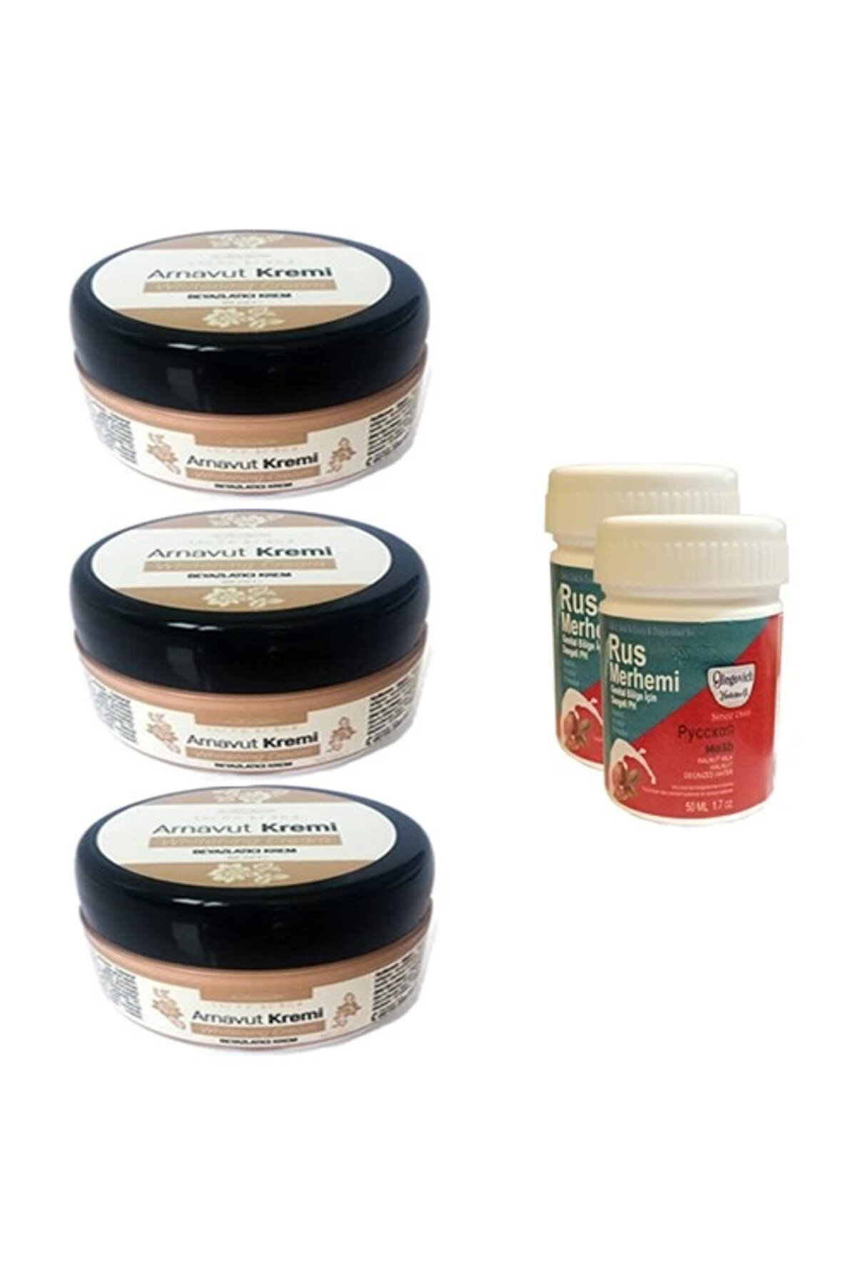 Adoil Three Brand Arnavut Kremi 3 Adet + Rus Merhemi 50 ml 2 Adet