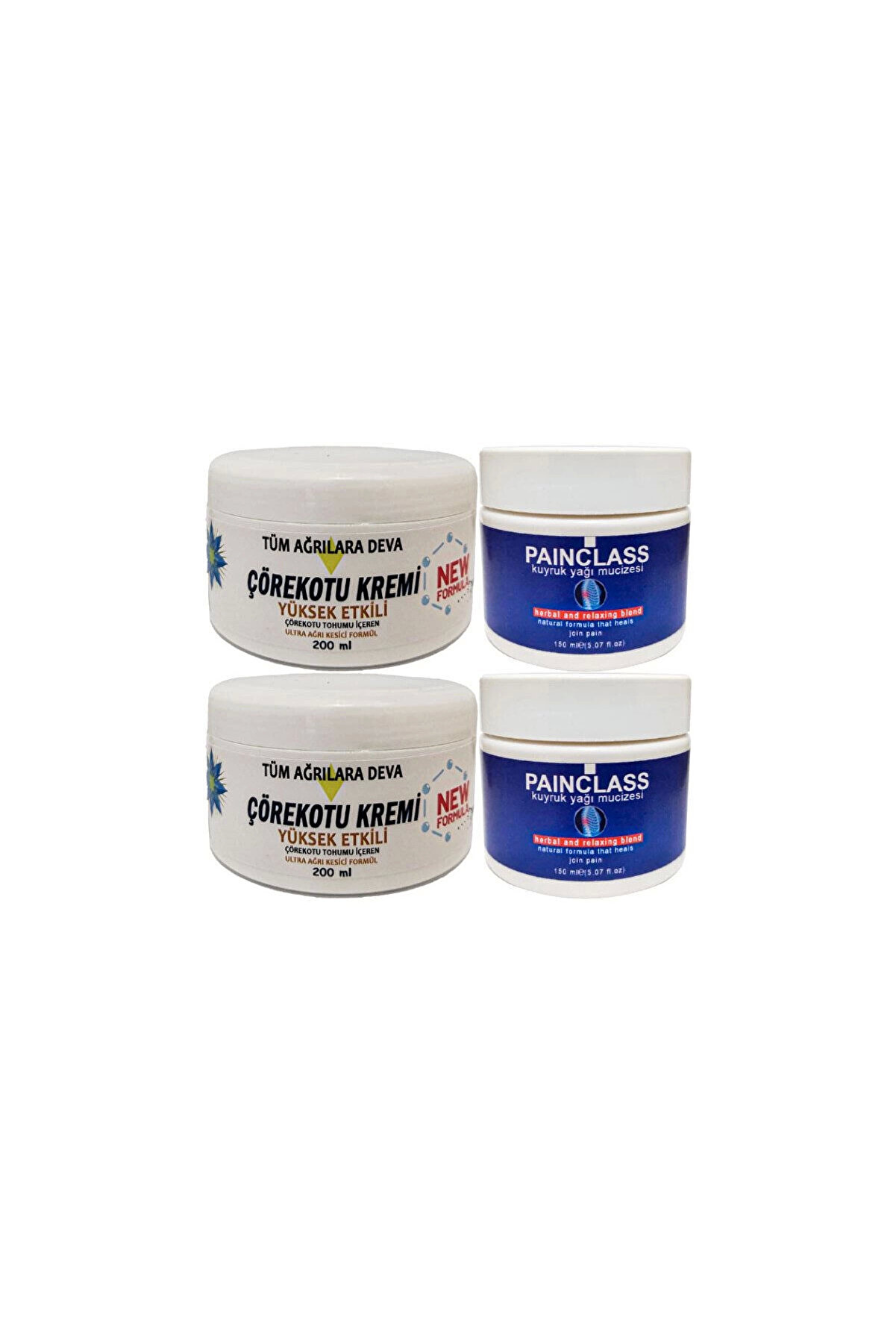 Adoil Çörek Otu Kremi XL Boy 2x200 ml+PainClass Kuyruk Yağı Kremi 2x150 ml