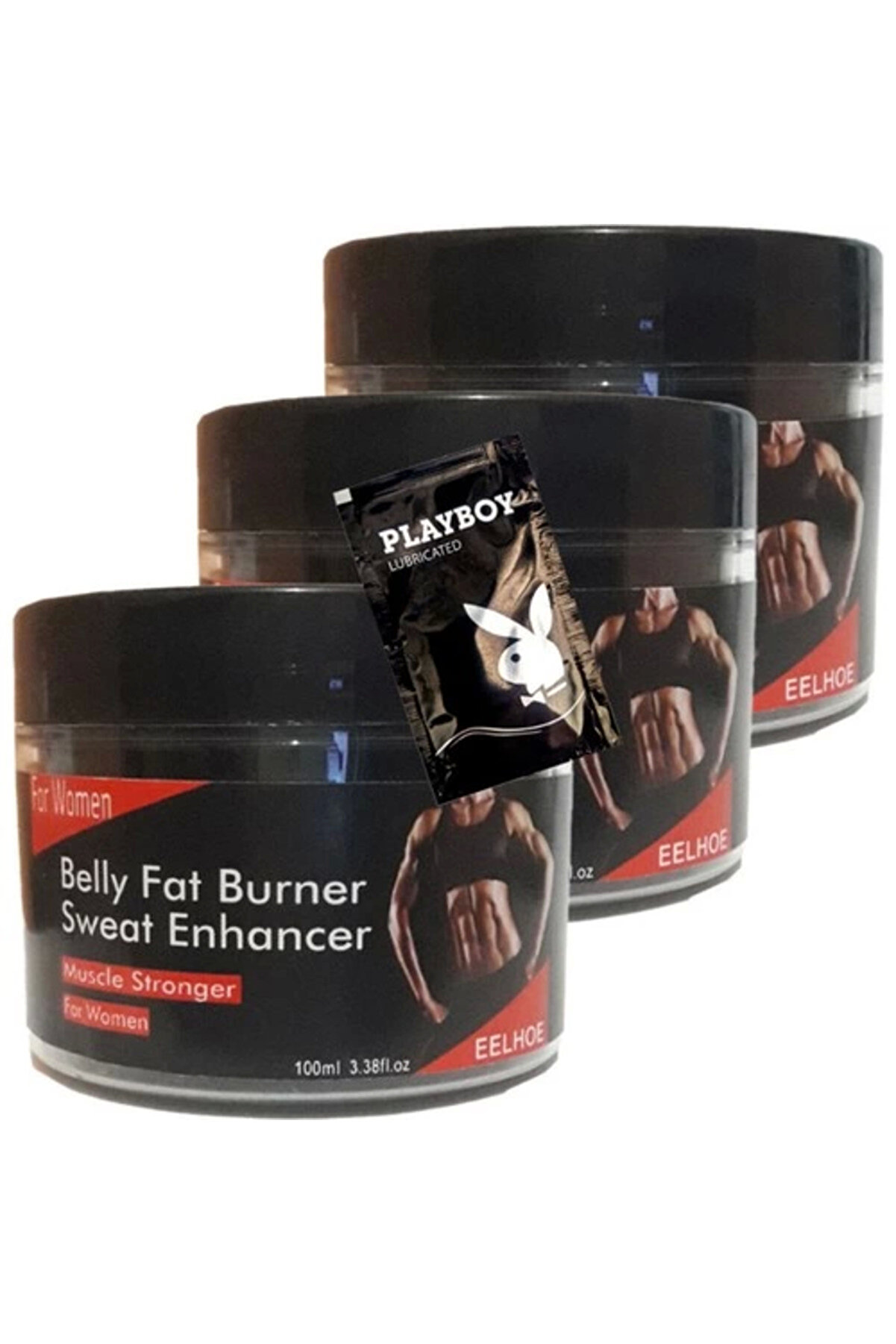 Adoil Eelhoe Belly Fat 3 Adet Burner Sweat Enhancer Kadınlara Özel Kremi + 1 Hediye Jel