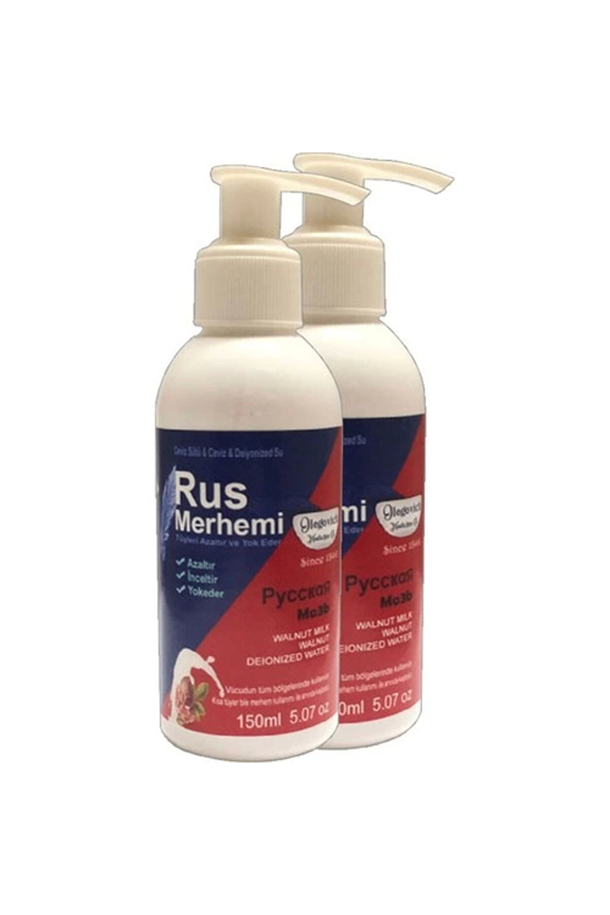 Adoil Glegnd Blue Tüylere Krem 2 Tane x 150 ml Cevizli & Ceviz Sütlü Russ Merhemi