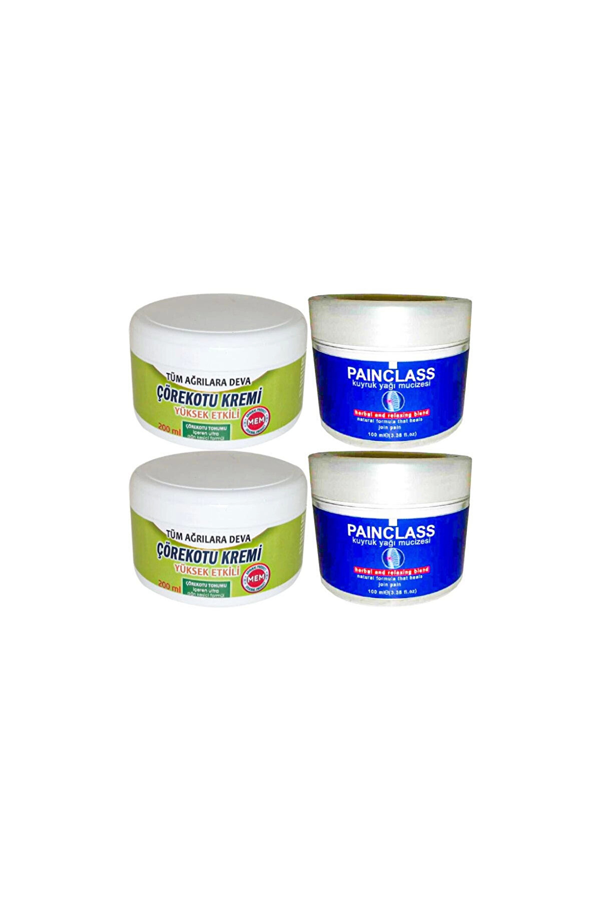 Adoil Çörek Otu Rahatlatıcı XL Boy Krem 2x200 ml+Painclass Kuyruk Yağı Kremi 2x 100 ml