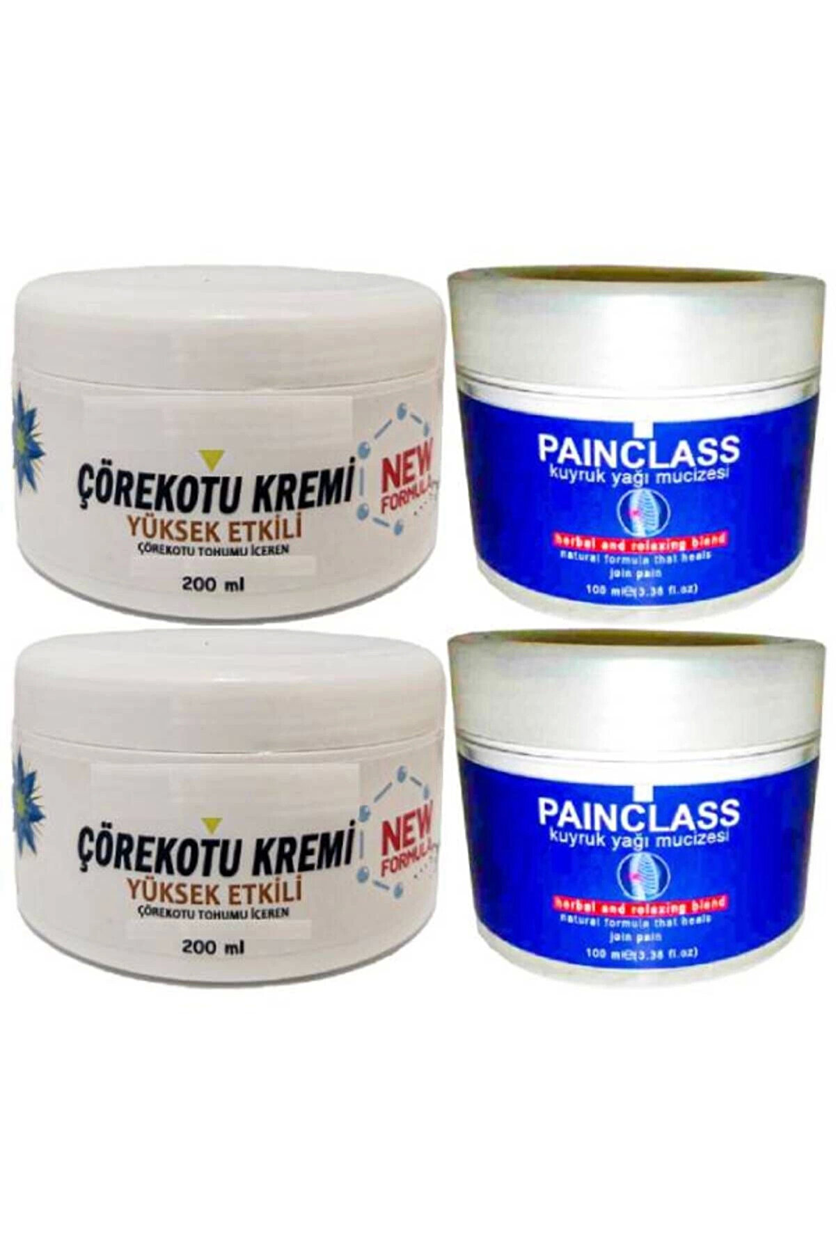Adoil Çörek Otu Kremi XL Boy Rahatlatıcı Krem 2x200 ml+Painclass Kuyruk Yağı 2x100 ml Kremi