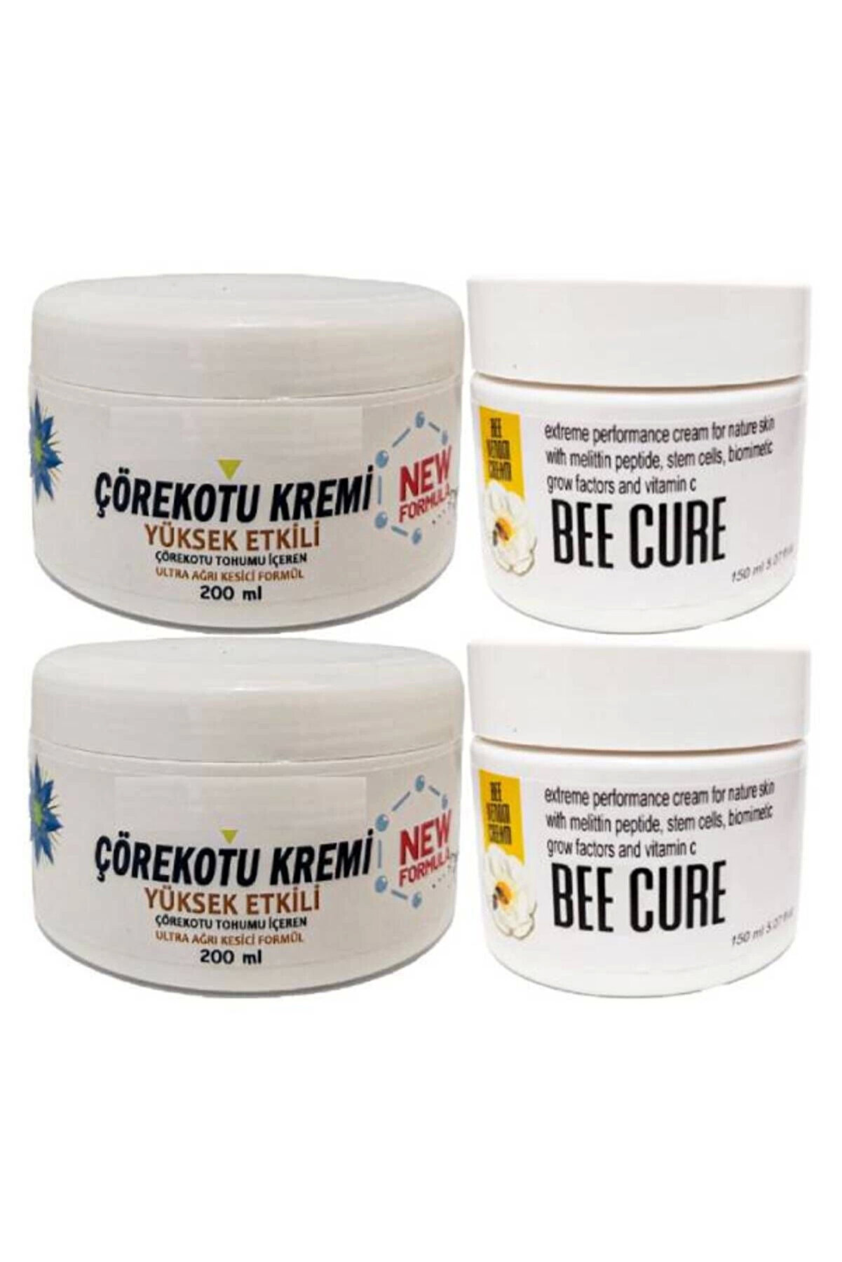Adoil Çörek Otu Kremi XL Boy Rahatlatıcı Krem 2x200 ml+Bee Cure Krem 2x150 ml