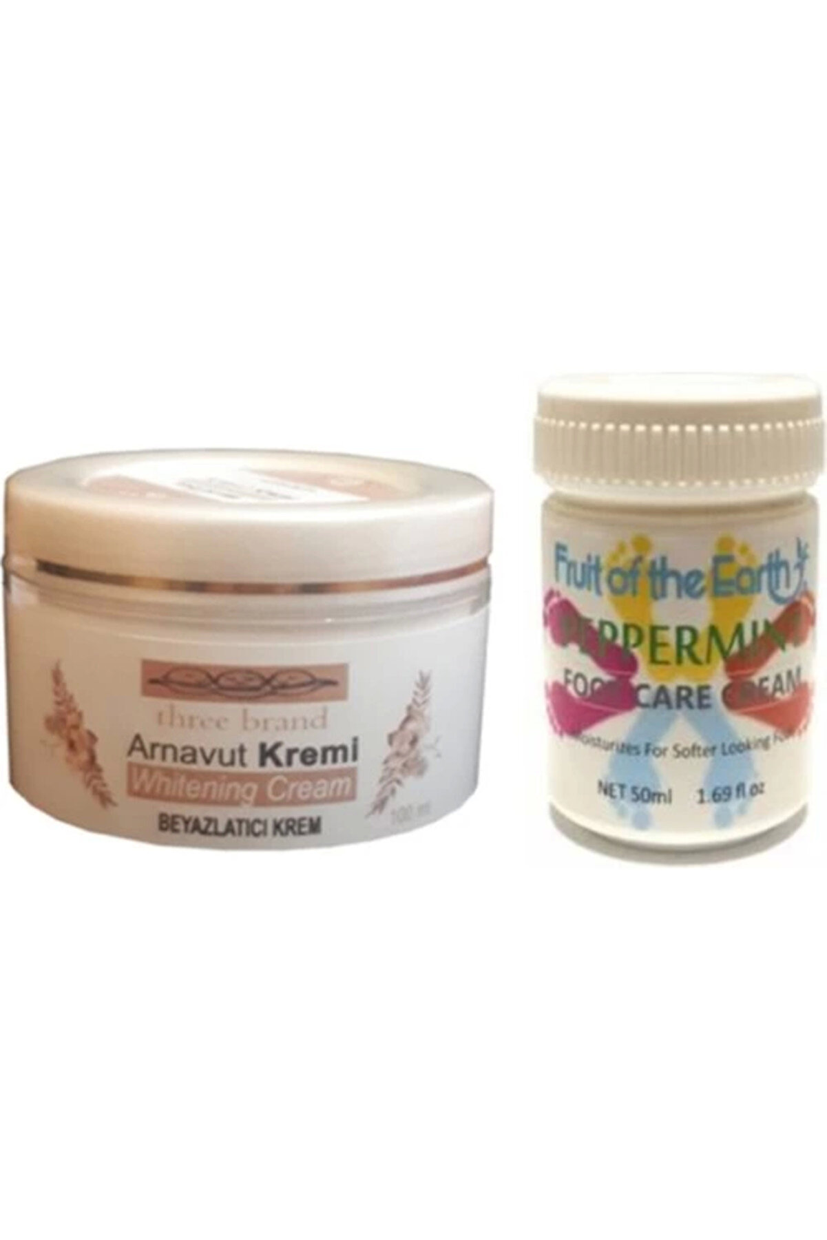 Hi̇ntohu Three Brand 100Ml Arnavut Aklık Kremi̇+Foot Care Cream 50Ml Ayak Bakım Kremi̇ Nane Ferahlığı
