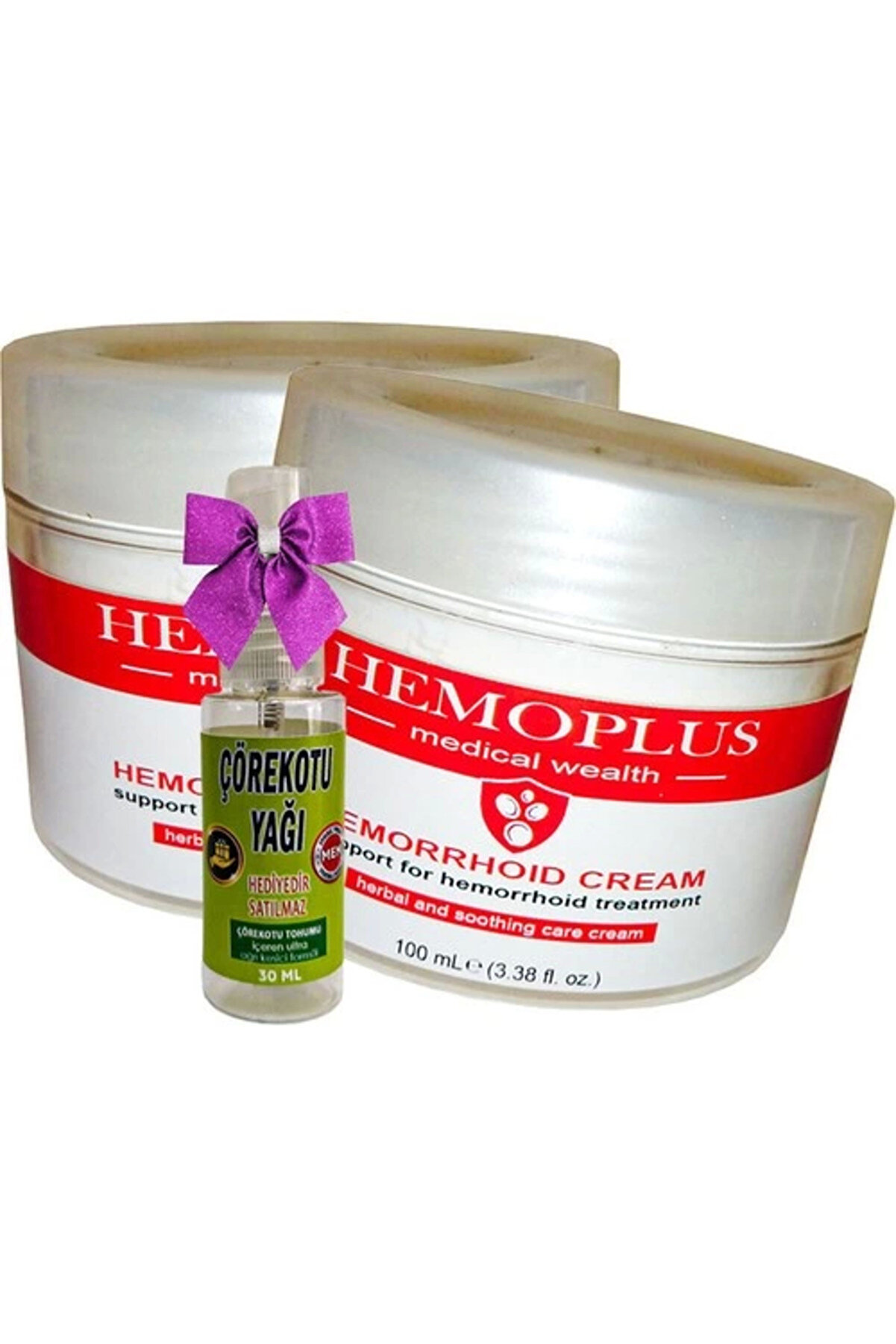 Adoil Hemoplus Bakım Kremi 100 ml x 2 adet + Çörek Otu Yağı 30 ml