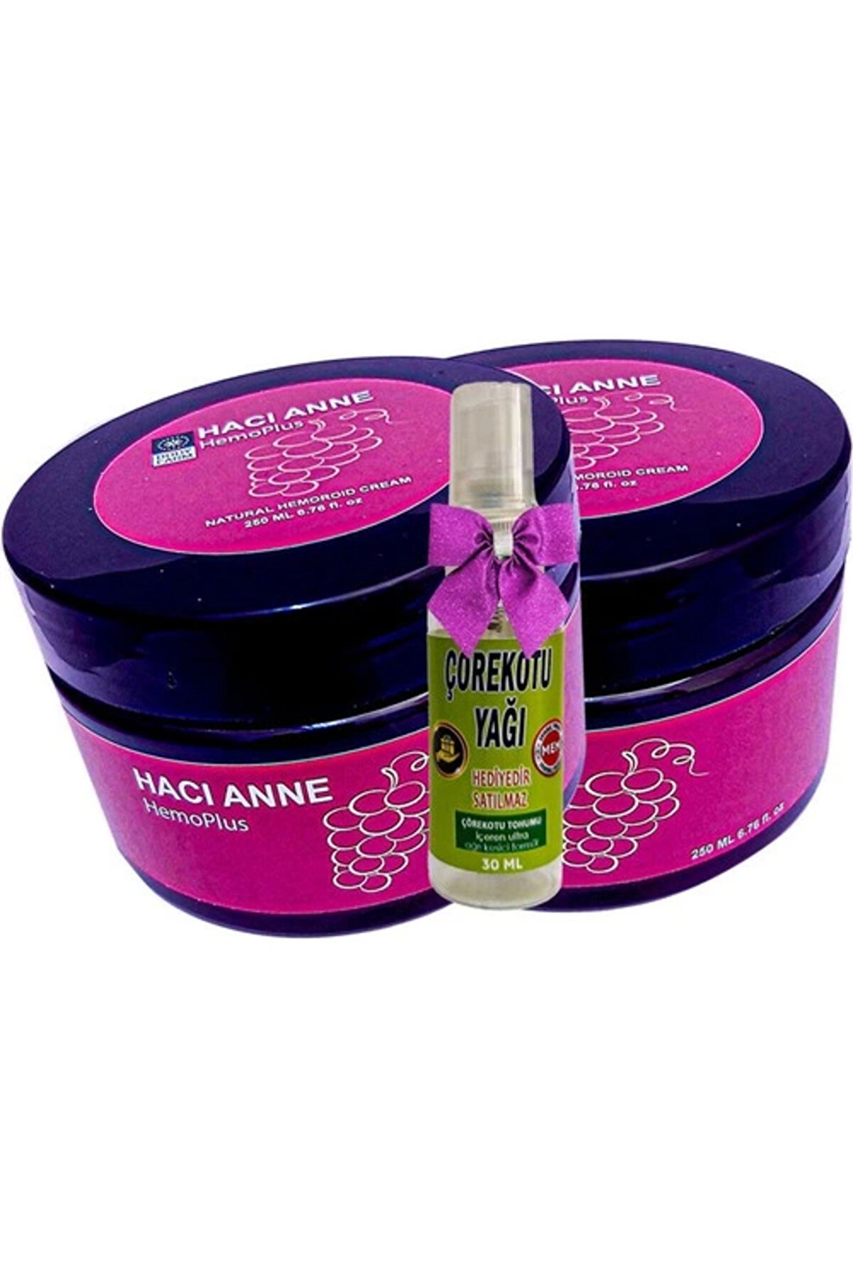 Adoil Hacı Anne Hemoplus Kremi 200 ml x 2 adet + Çörek Otu Yağı 30 ml