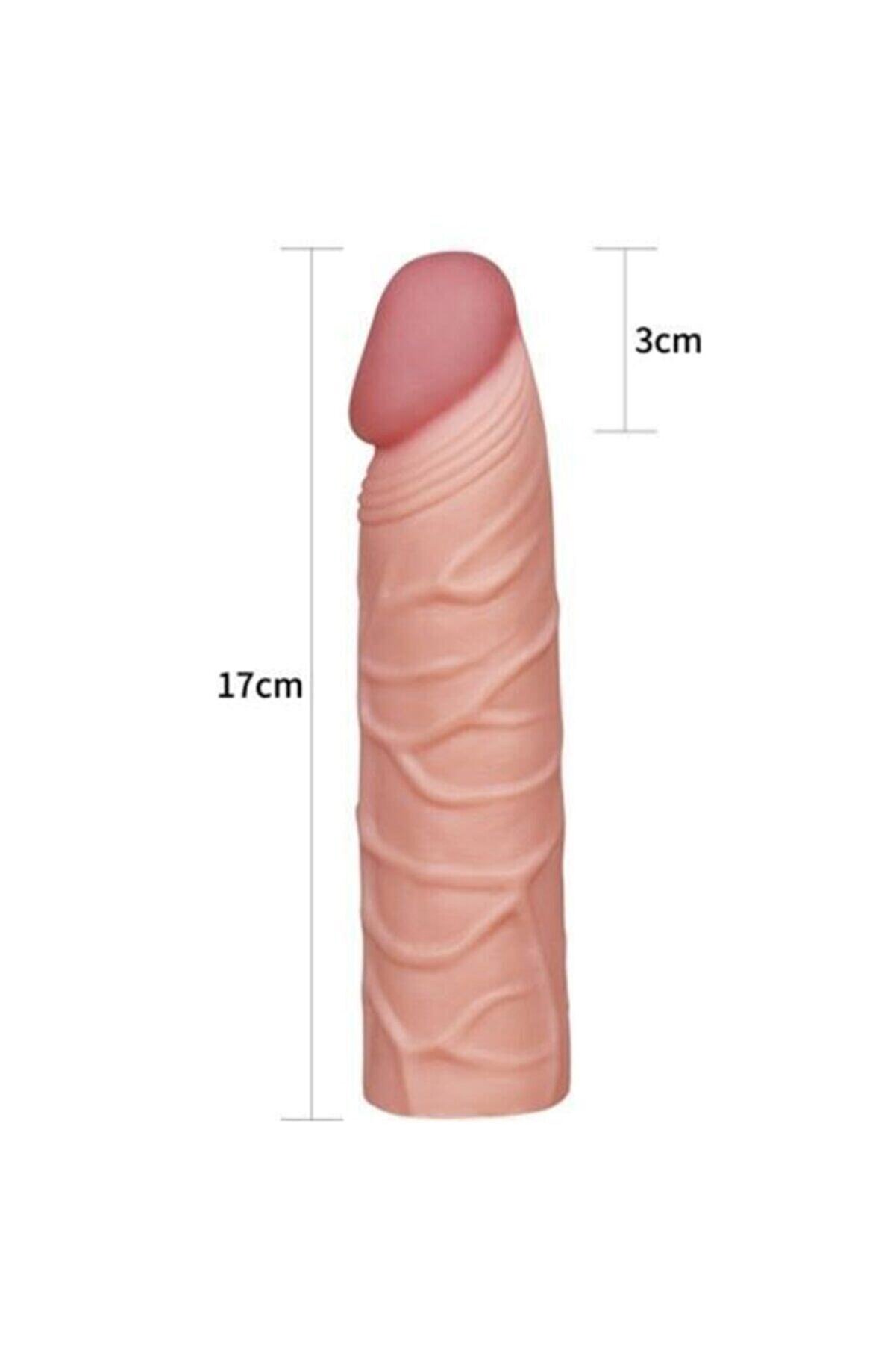 Meyrabest Sağlıklı Lovetoy Pleasure X-Tender Dolgulu Reali̇sti̇k Peni̇s Kılıfı 3 Cm  Lv105-Pk21650