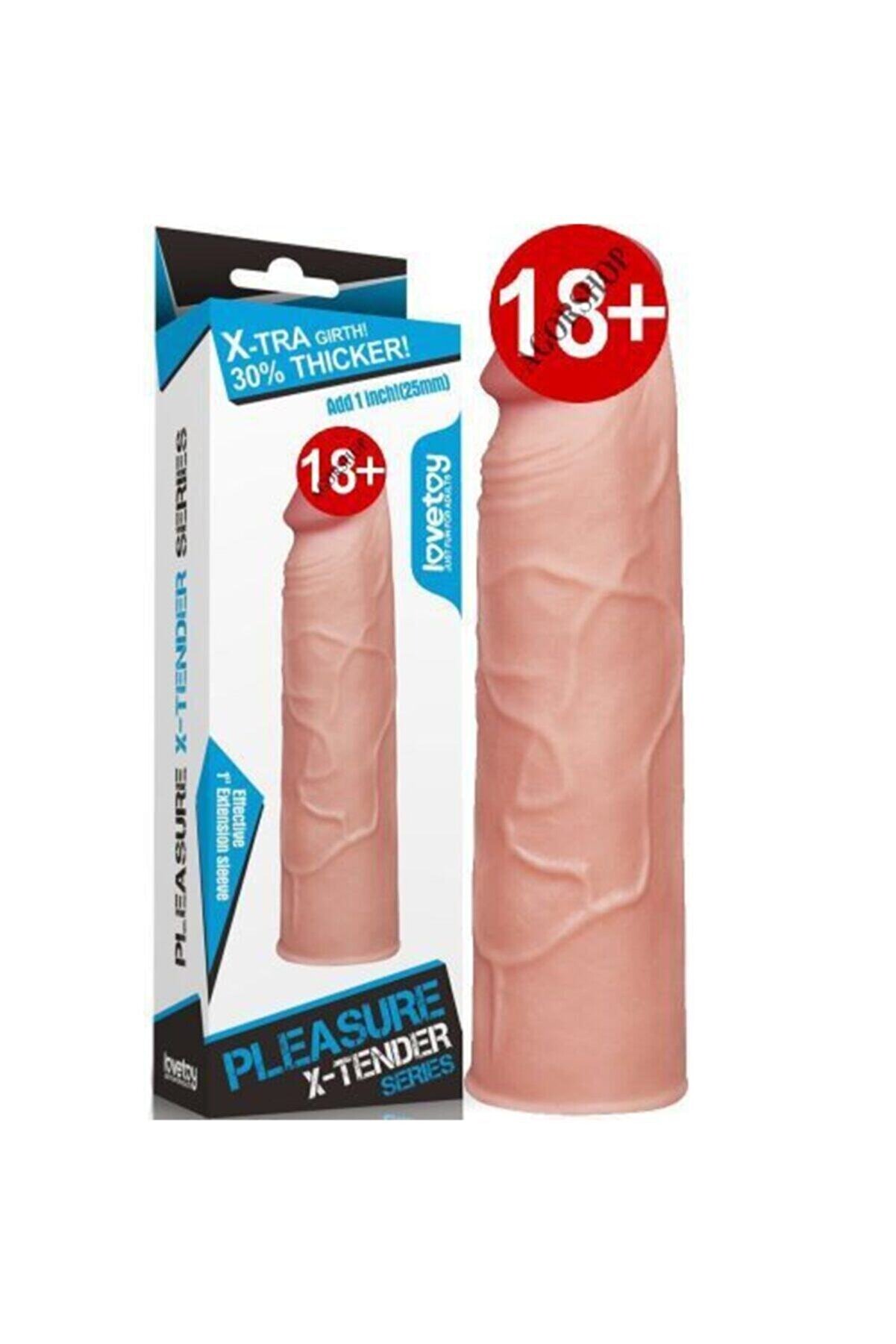 Meyrabest Sağlıklı Lovetoy Pleasure X-Tender Dolgulu Reali̇sti̇k Peni̇s Kılıfı 3 Cm  Lv105-Pk21650