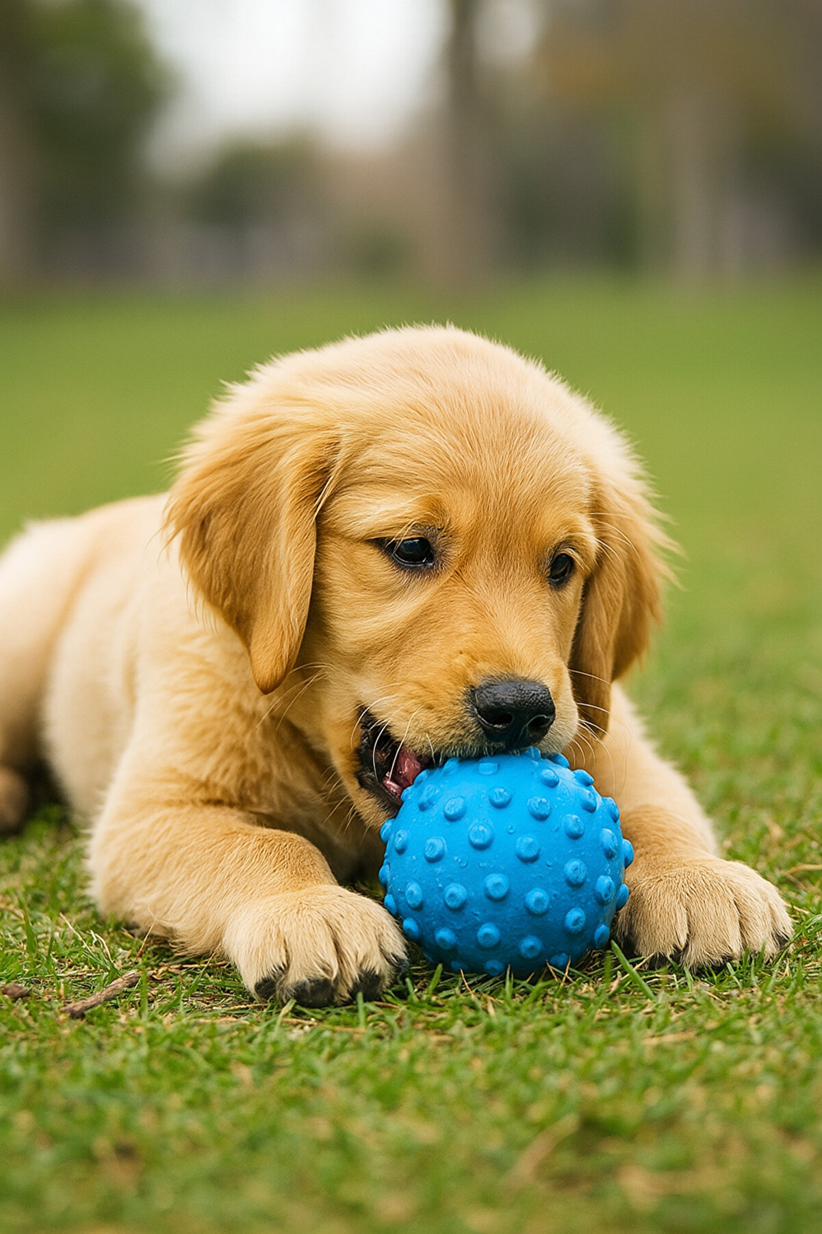 Petzoom Mavi̇ Tırtıklı Köpek Oyun Topu – Dayanıklı Ve Eğlenceli̇ Oyuncak