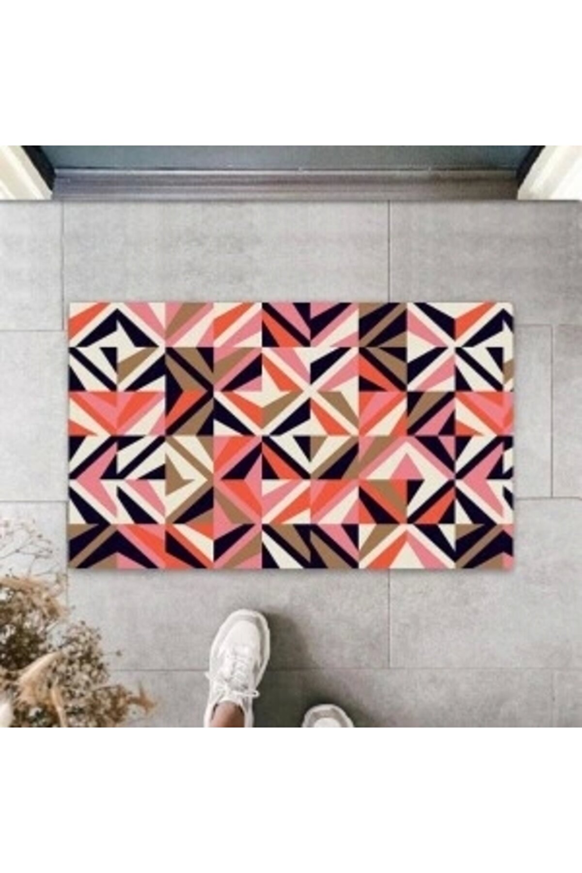 Mey İthalat Renkli̇ Kapı &Ouml;n&uuml; Paspası Modern Desen K-3244