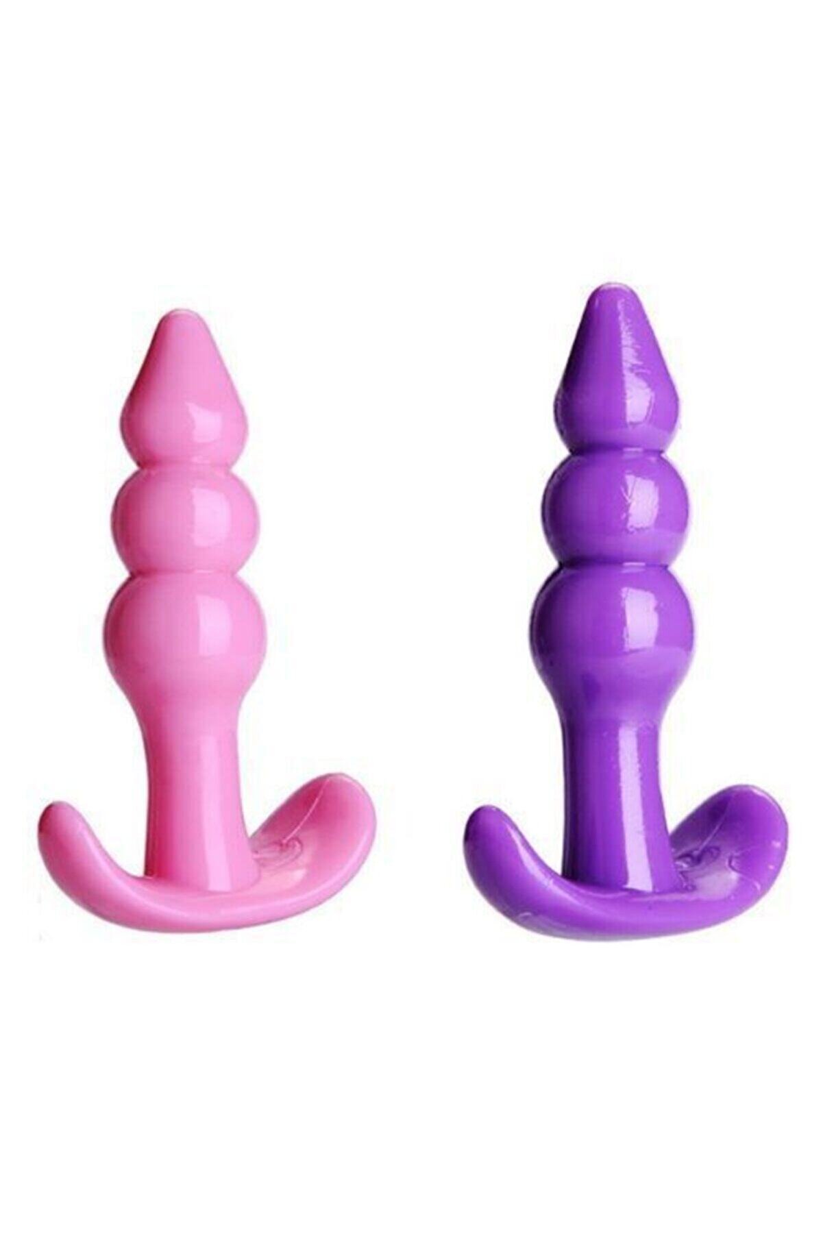 Meyrabest Renkli̇ 3 Boğumlu Si̇li̇kon Anal Plug-Af4149