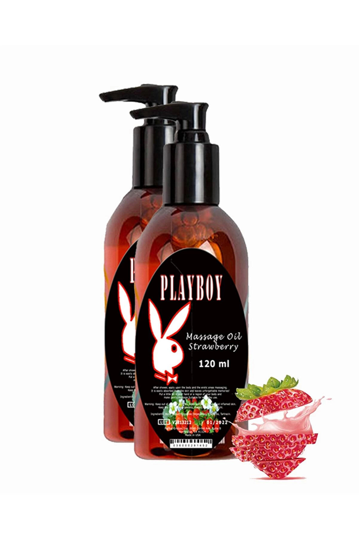Adoi̇l Çi̇lek Aromalı Vücut Masaj Yağı 120Ml Strawberry Flavored Massage Oi̇l 2 Adet