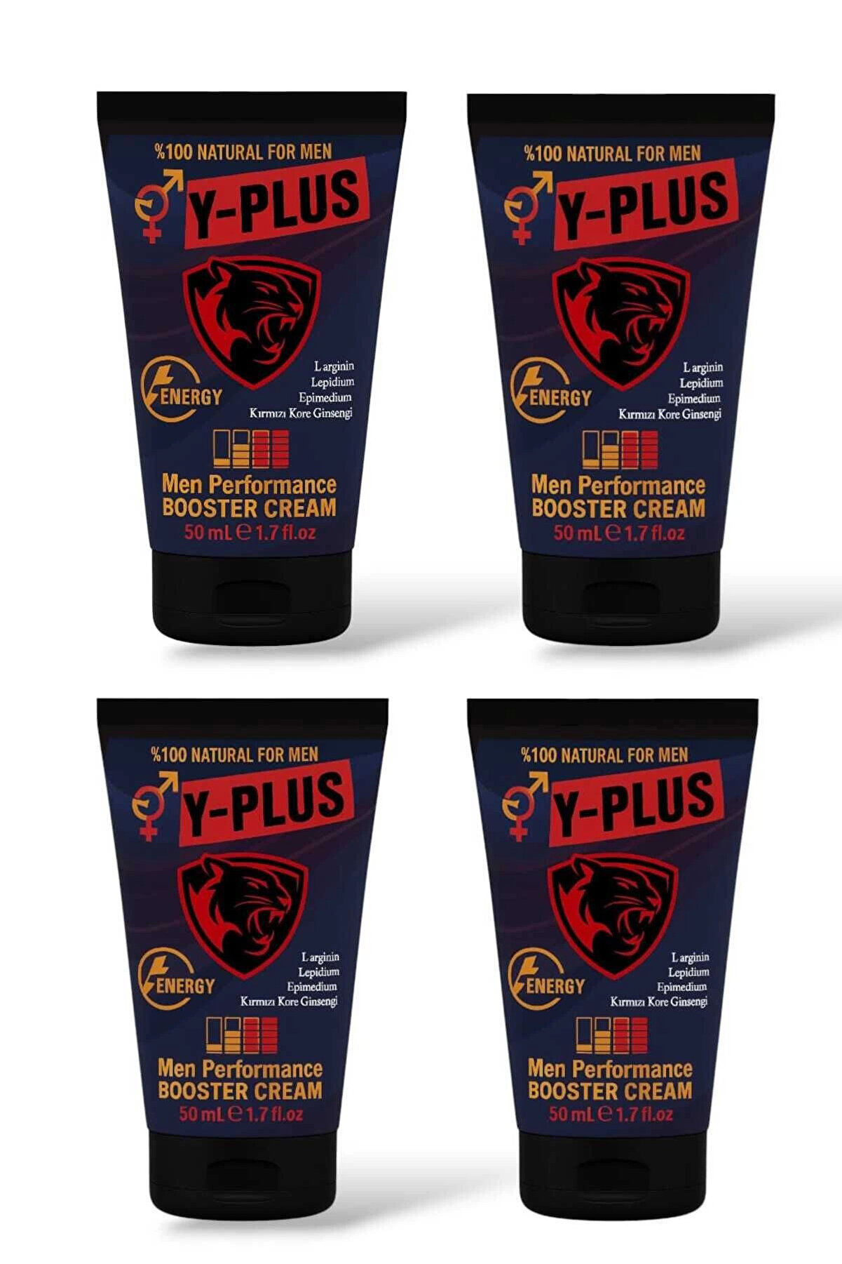 Adoi̇l Y-Plus Kırmızı Kore Gi̇nsengli̇ Natural Men Booster Cream 50 Ml X 4 Adet