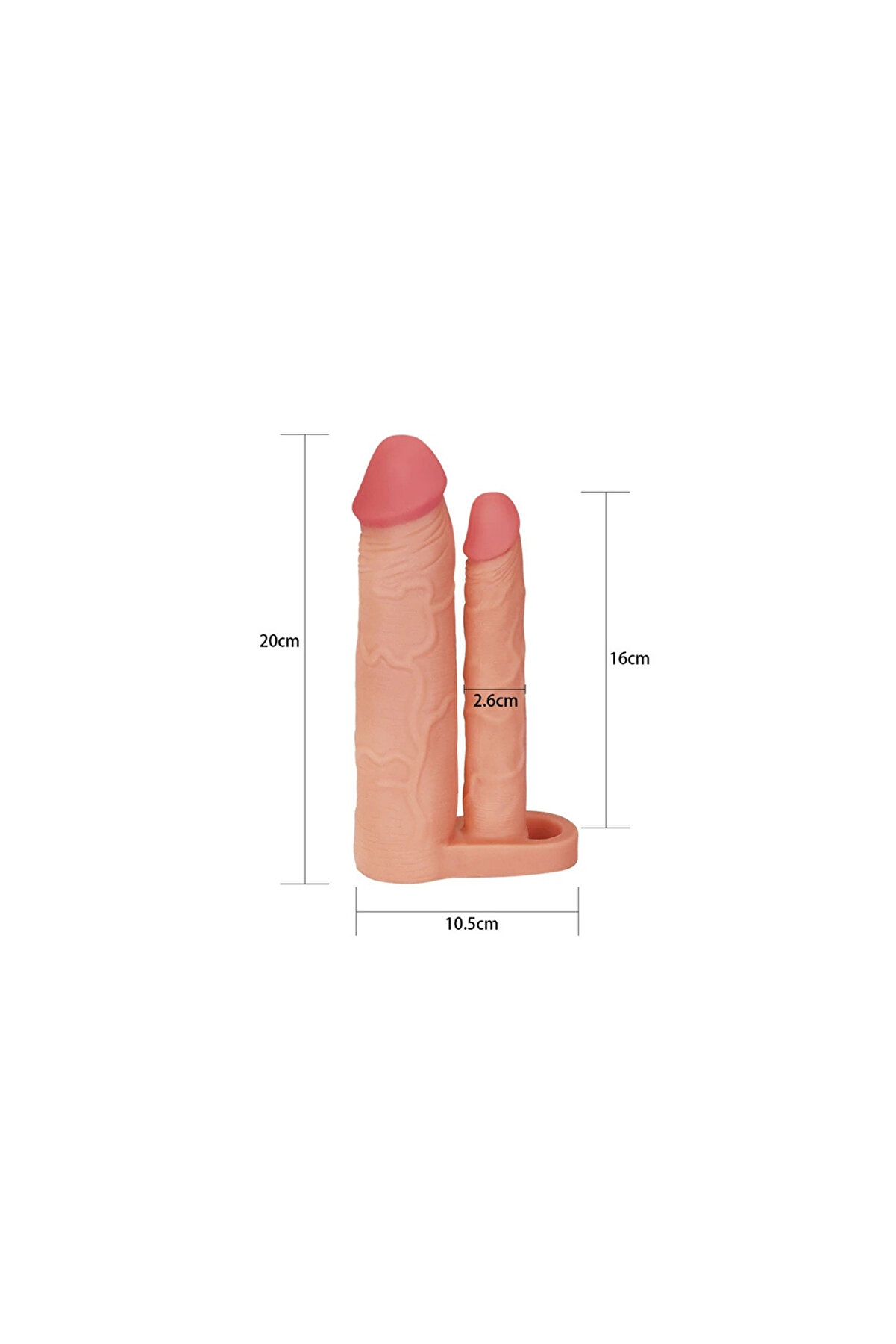 Lovetoy Pleasure X Tender 5 Cm Dolgulu &Ccedil;i̇ft Taraflı Peni̇s Kılıfı