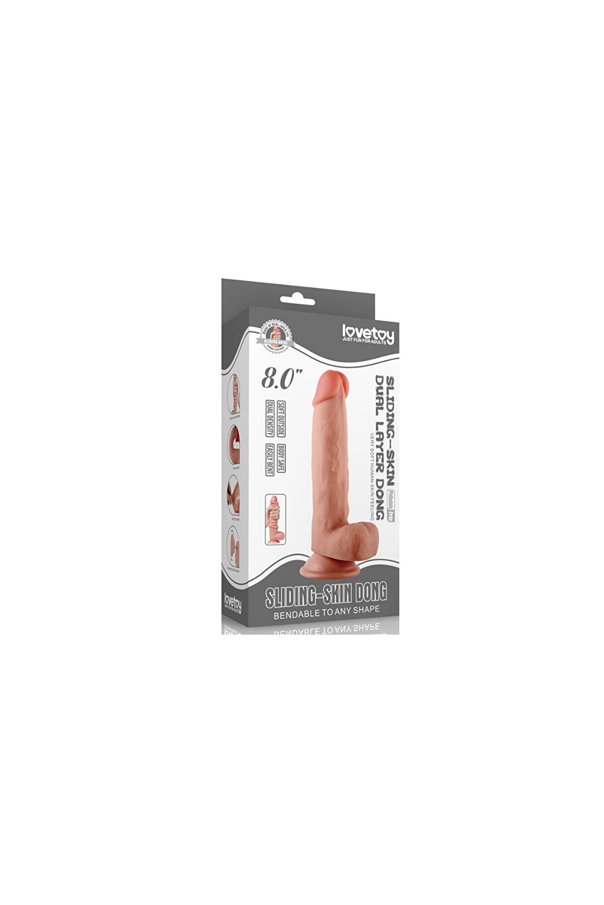 Lovetoy Sli̇di̇ng Ski̇n Hareketli̇ Deri̇ &Ouml;zelli̇kli̇ 20 Cm Reali̇sti̇k Peni̇s