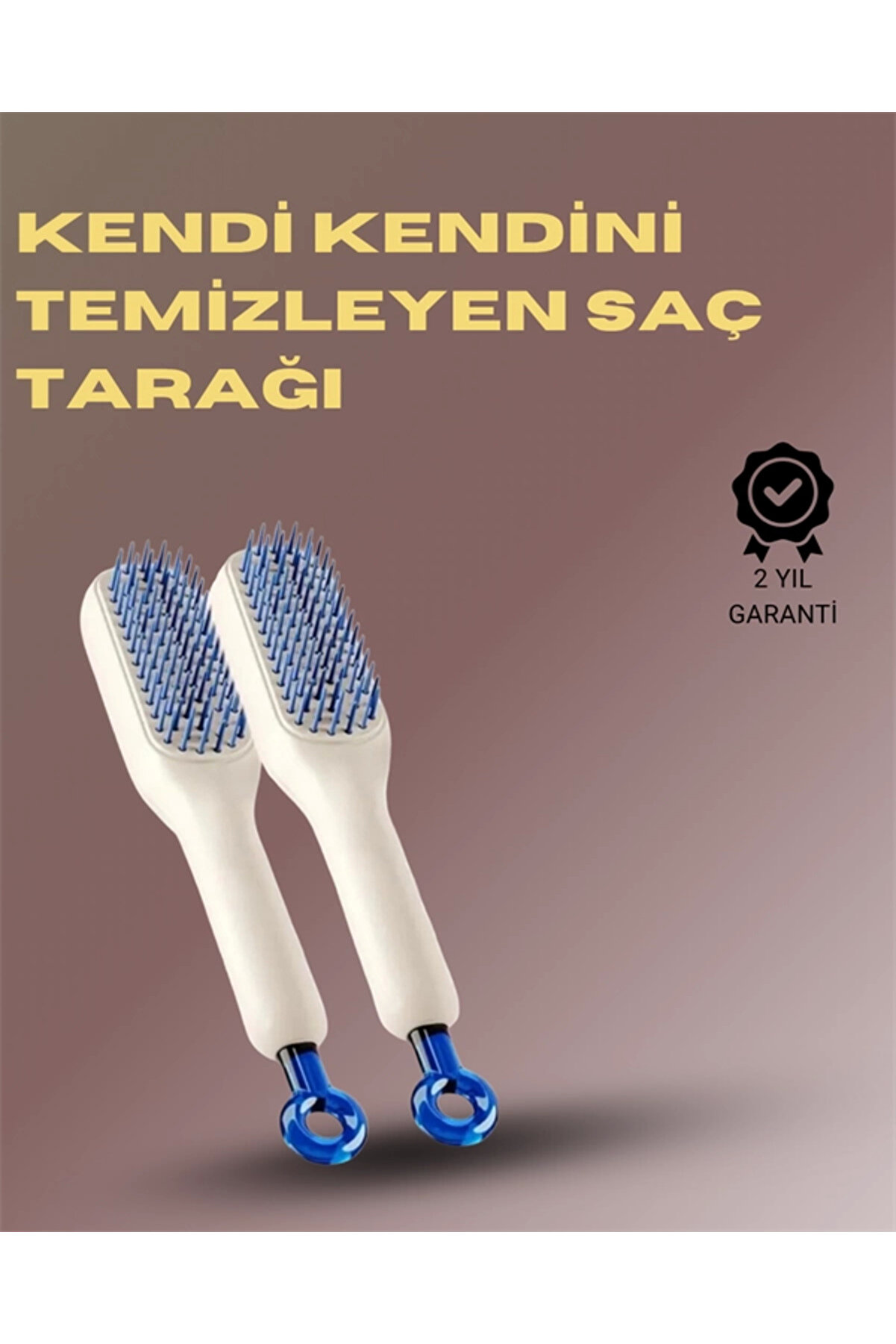 gizmurstore Kendini Temizleyen Masajlı Saç Tarağı – Anti-statik, Ergonomik Tasarım