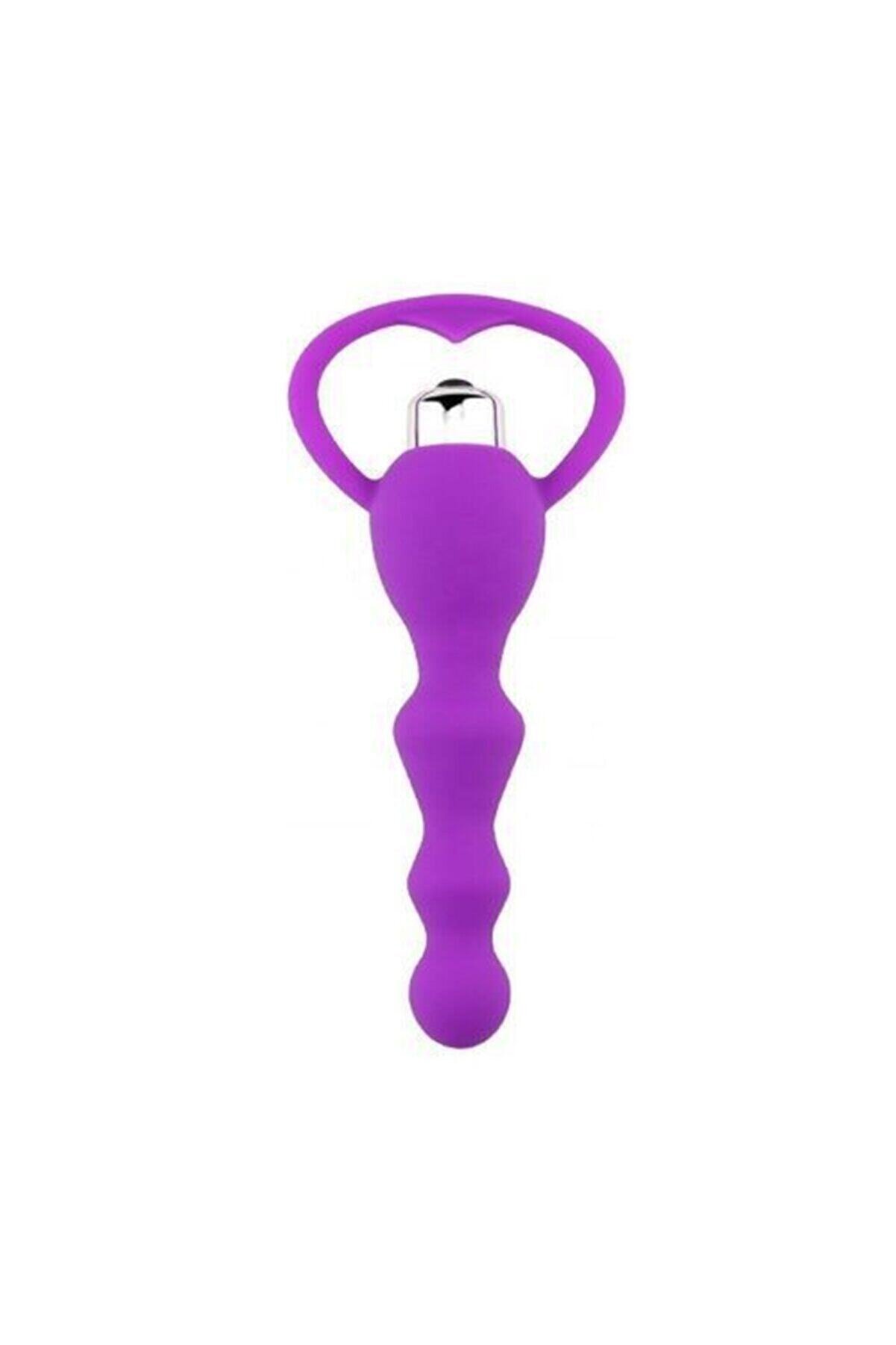 Meyrabest Kali̇teli̇ Anal Plug Boğumlu Ti̇treşi̇mli̇ Medi̇kal Si̇li̇kon Mor Anal Vi̇brat&ouml;r