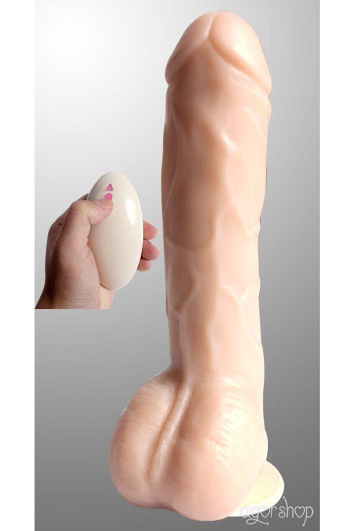 Meyrabest Kumandalı Şarjlı Edi̇lebi̇li̇r 20 Modlu Ti̇treşi̇me Sahi̇p Oynar Başlı Reali̇sti̇k Vantuzlu Peni̇s-R435