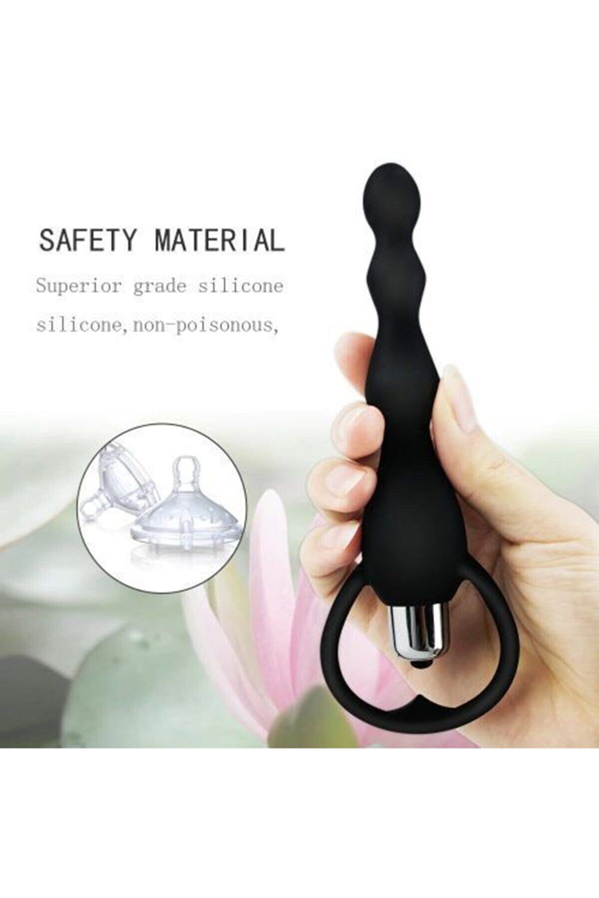 Meyrabest Kali̇teli̇ Anal Plug Boğumlu Ti̇treşi̇mli̇ Medi̇kal Si̇li̇kon Mor Anal Vi̇brat&ouml;r