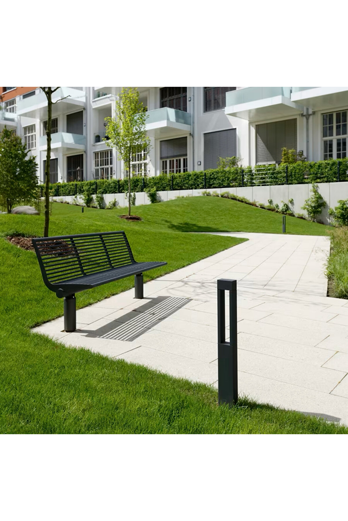 Vi̇ta Alümi̇nyum Bahçe Aydınlatması Yürüyüş Yolu Bollard Aydınlatma Antrasi̇t 60 Cm