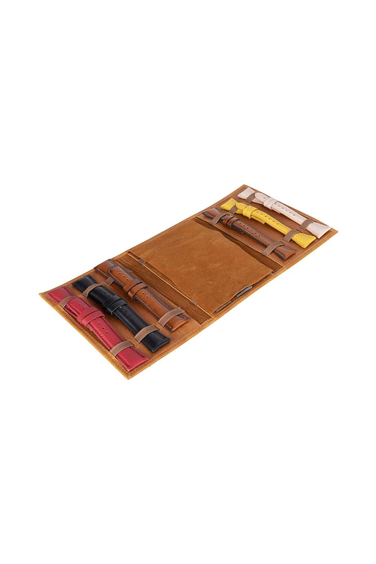 Haki̇ki̇ Deri̇, El Yapımı, Saat Kordonu Taşıma Çantası, Tan Rengi̇
