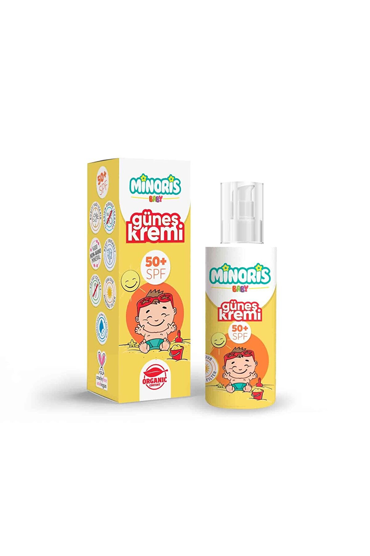 Minoris Baby Organik Güneş Kremi 50 Spf 150ml