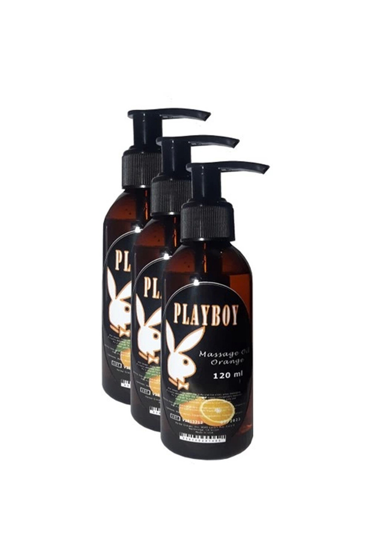 Adoil Playboy Orange Flavored Massage Oil Portakal Aromalı Vücut Masaj Yağı 120 ml 3 Adet