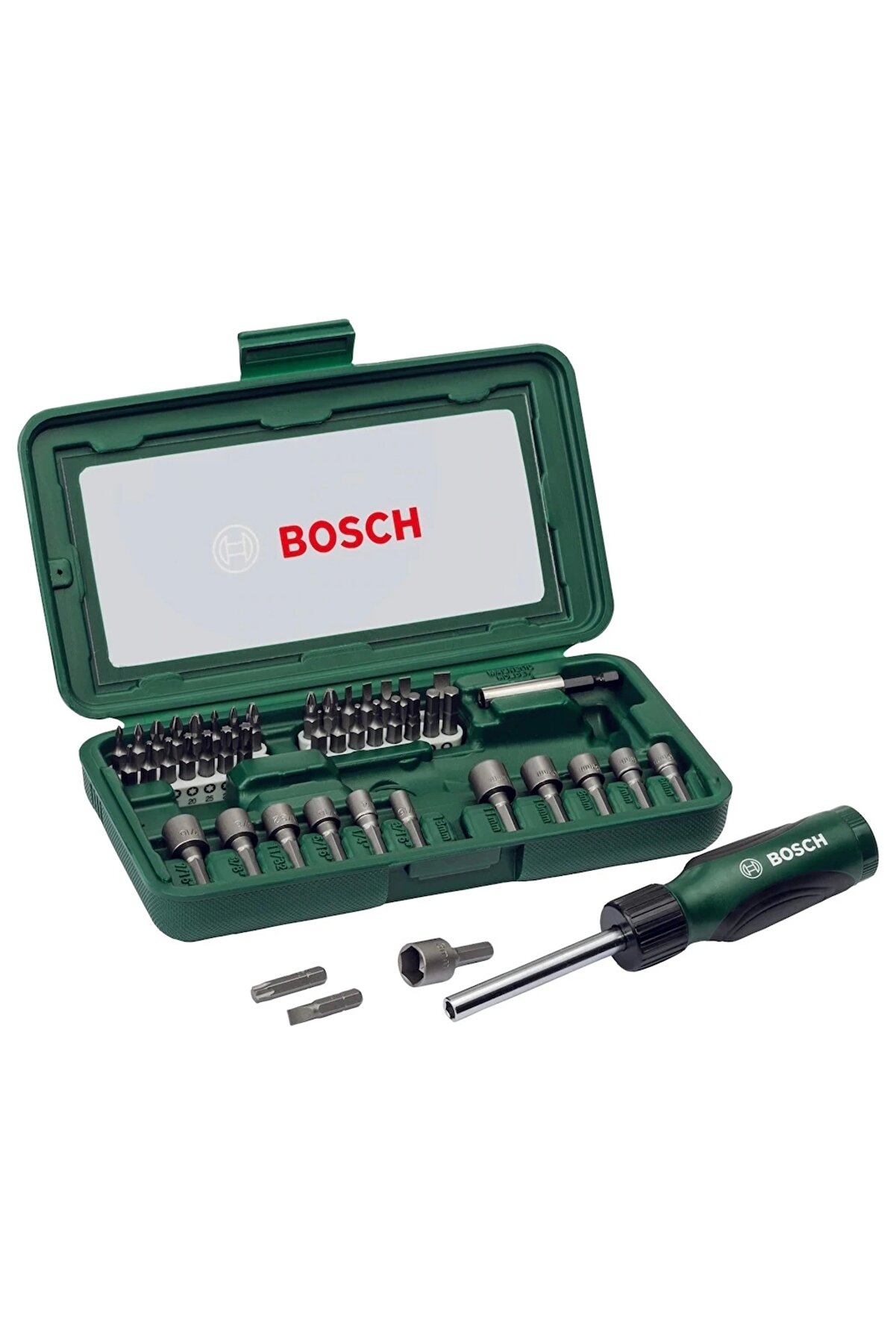 Bosch 46 Parça Cırcır Tornavidalı Vidalama ve Lokma Uçlu Aksesuar Seti - 2607019504